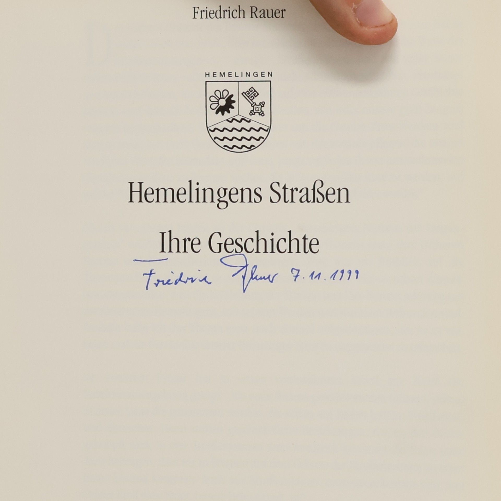 Friedrich Rauer Hemelingens Straßen. Ihre Geschichte