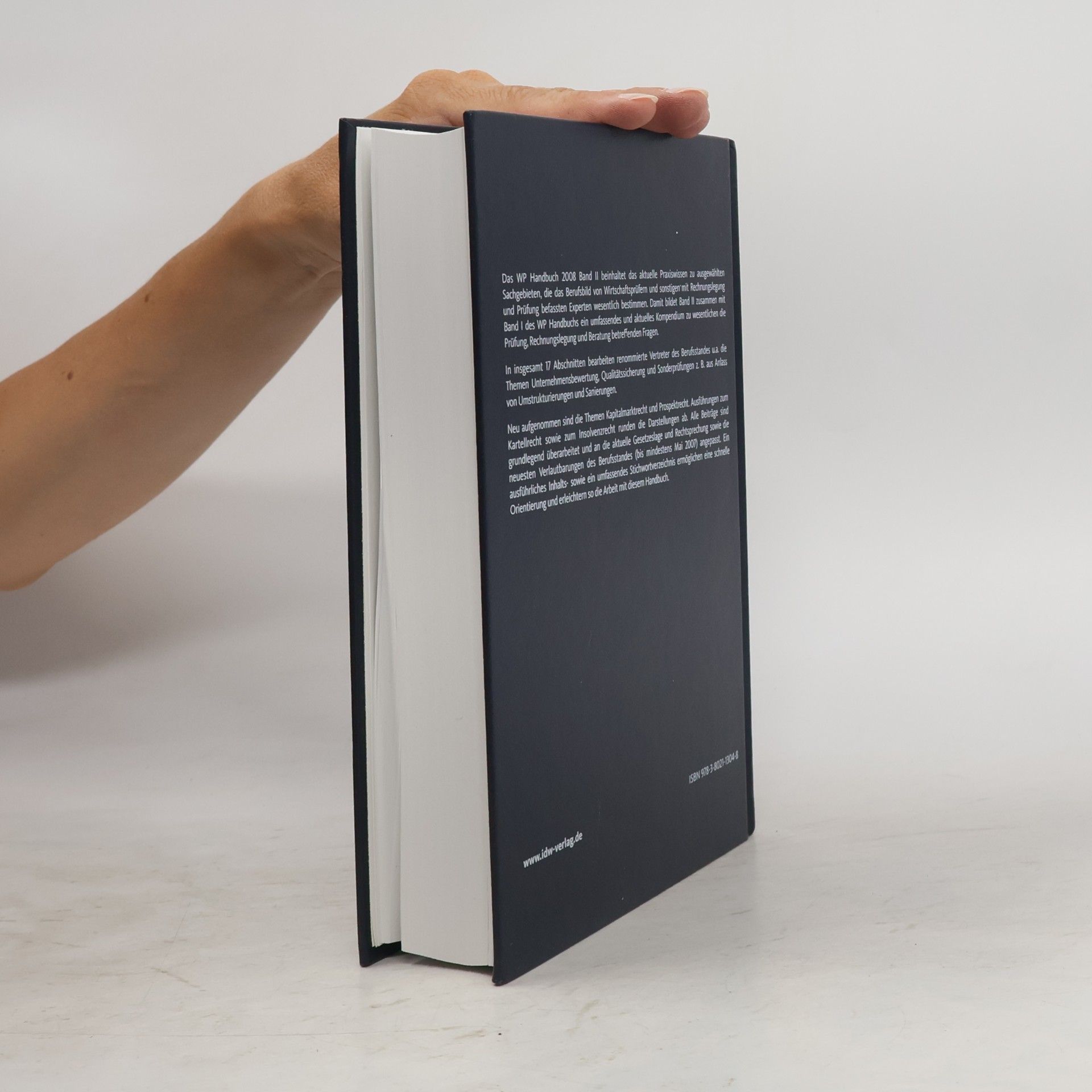 Hans Friedrich Gelhausen WP Handbuch 2008. Wirtschaftsprüfung, Rechnungslegung, Beratung, 13. Auflage