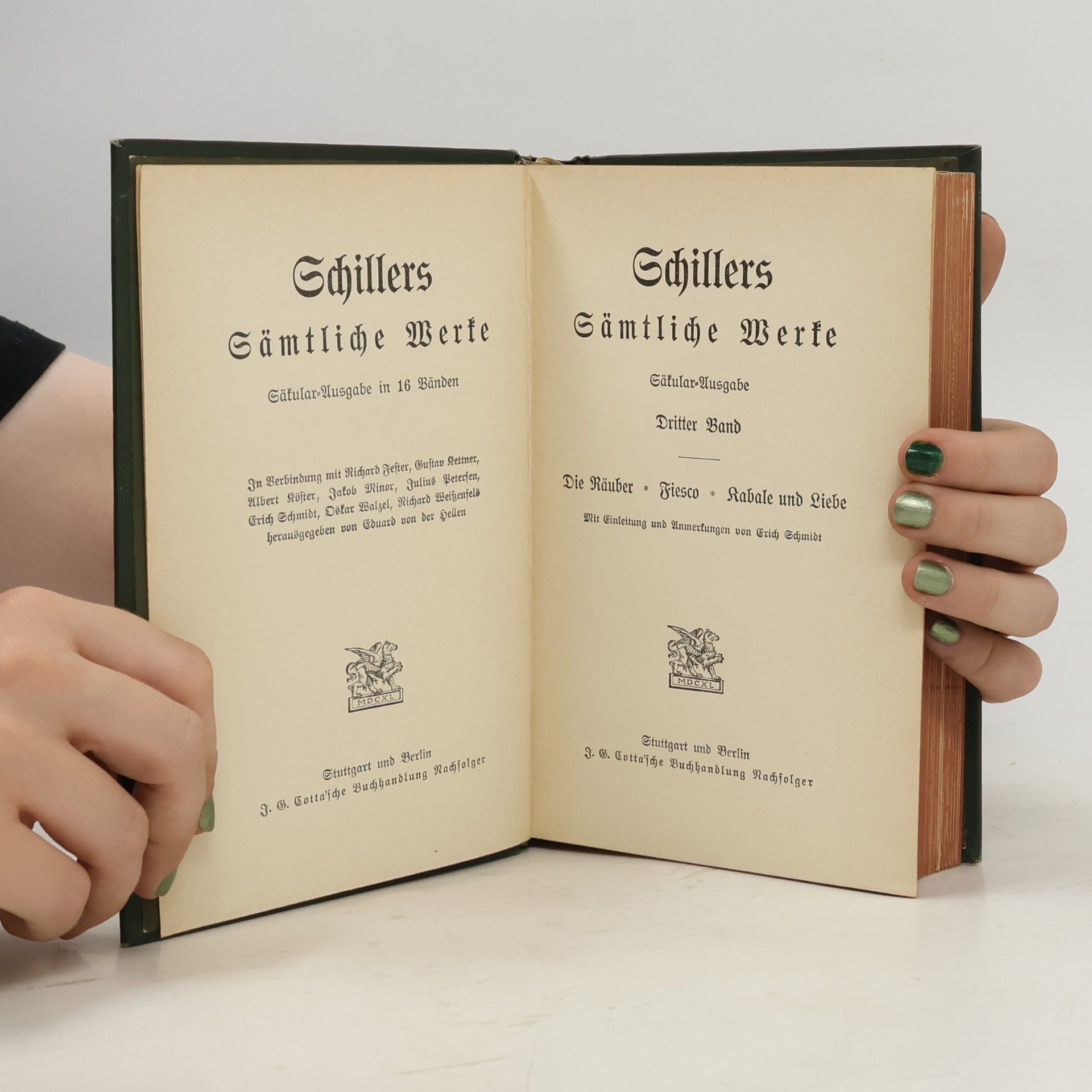 Friedrich Schiller Schillers Sämtliche Werke 3