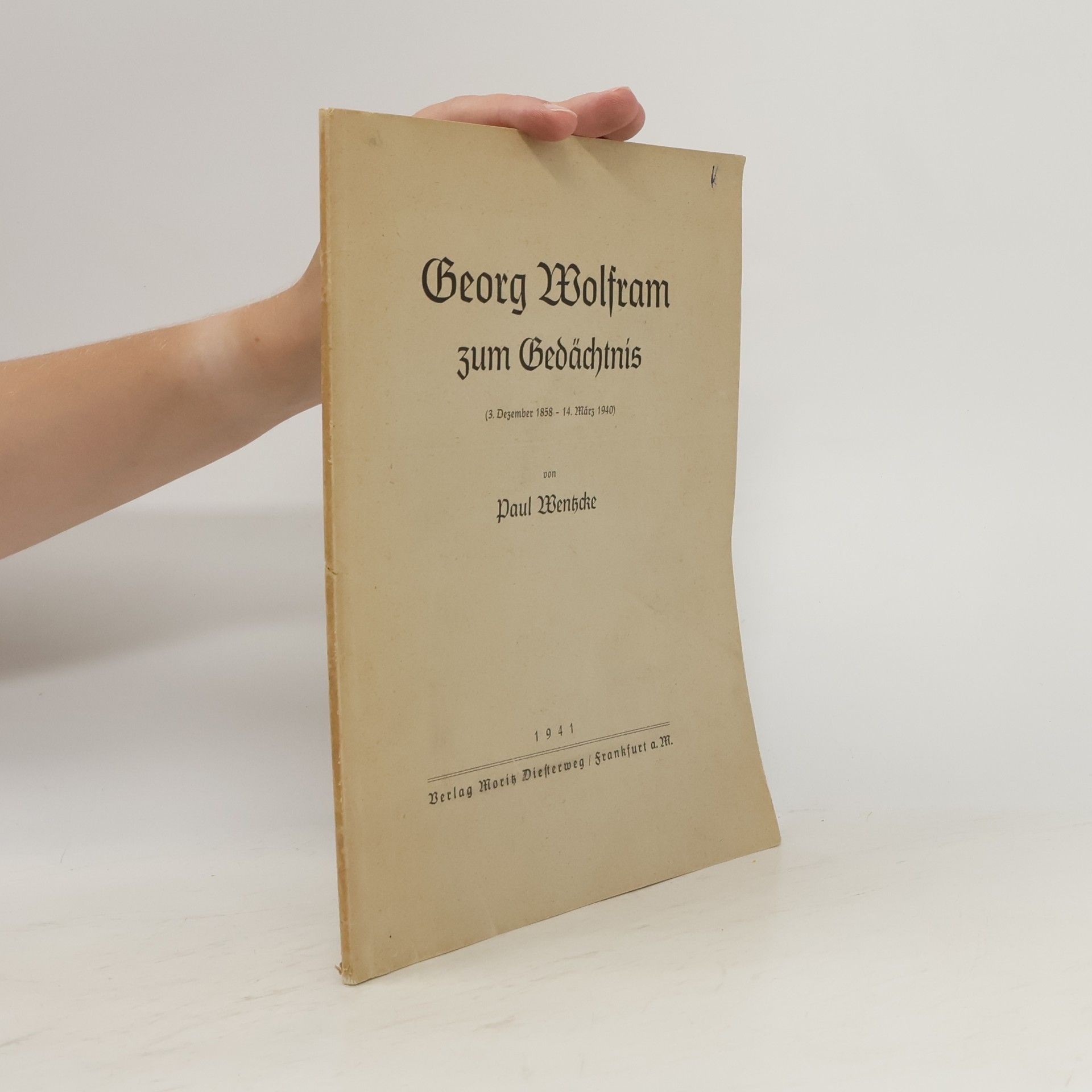 Georg Wolfram zum Gedächtnis