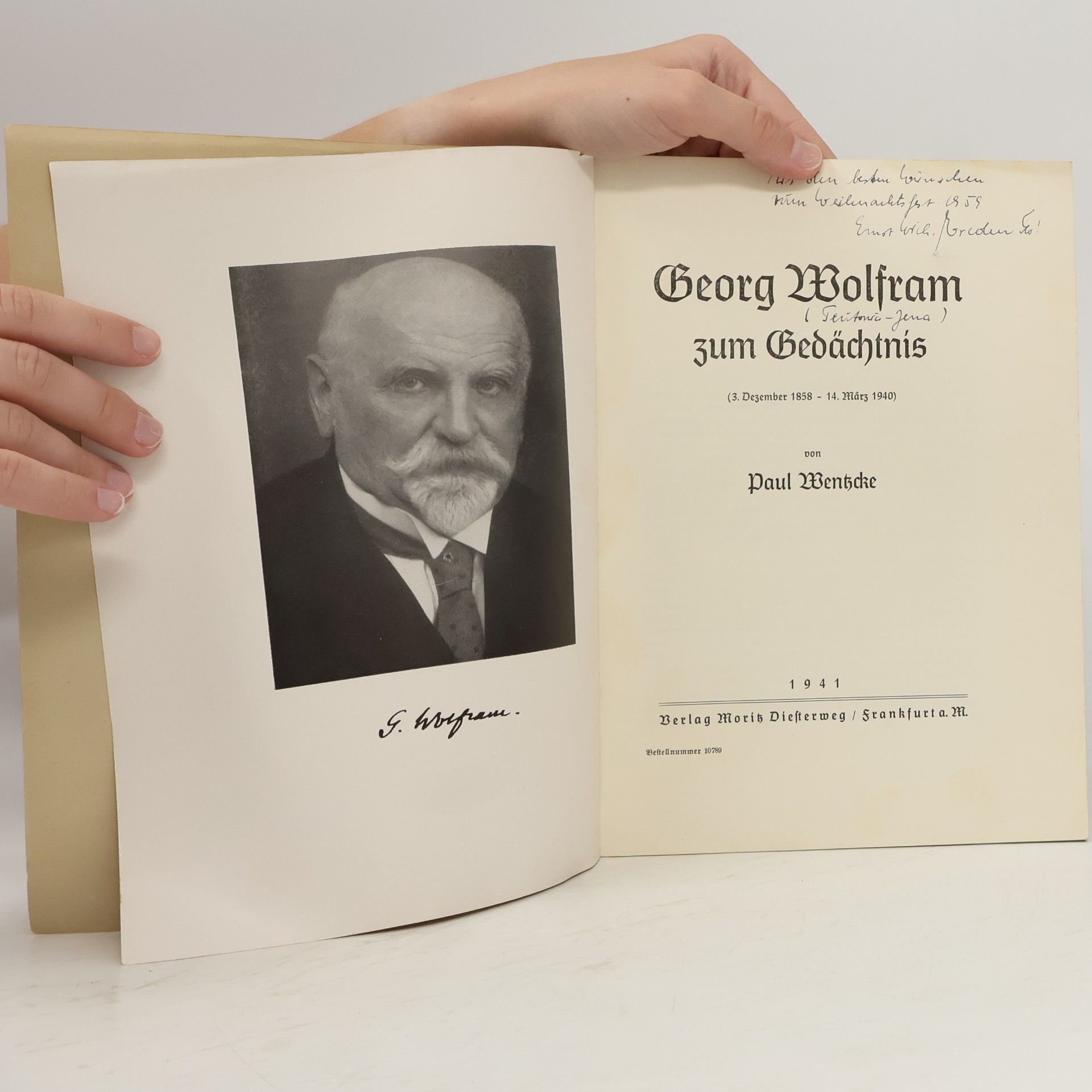 Paul Wentzcke Georg Wolfram zum Gedächtnis