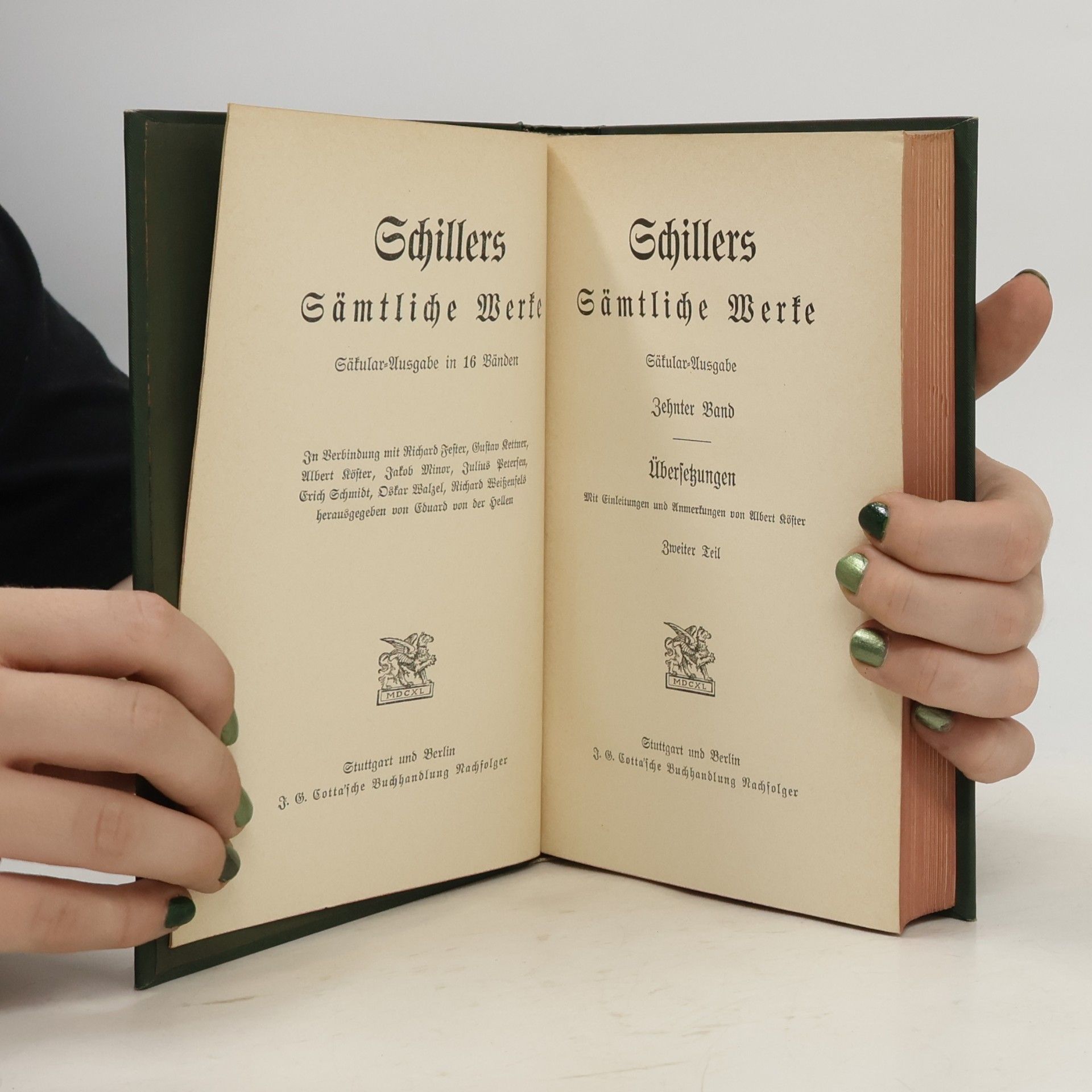 Friedrich Schiller Schillers Sämtliche Werke 10