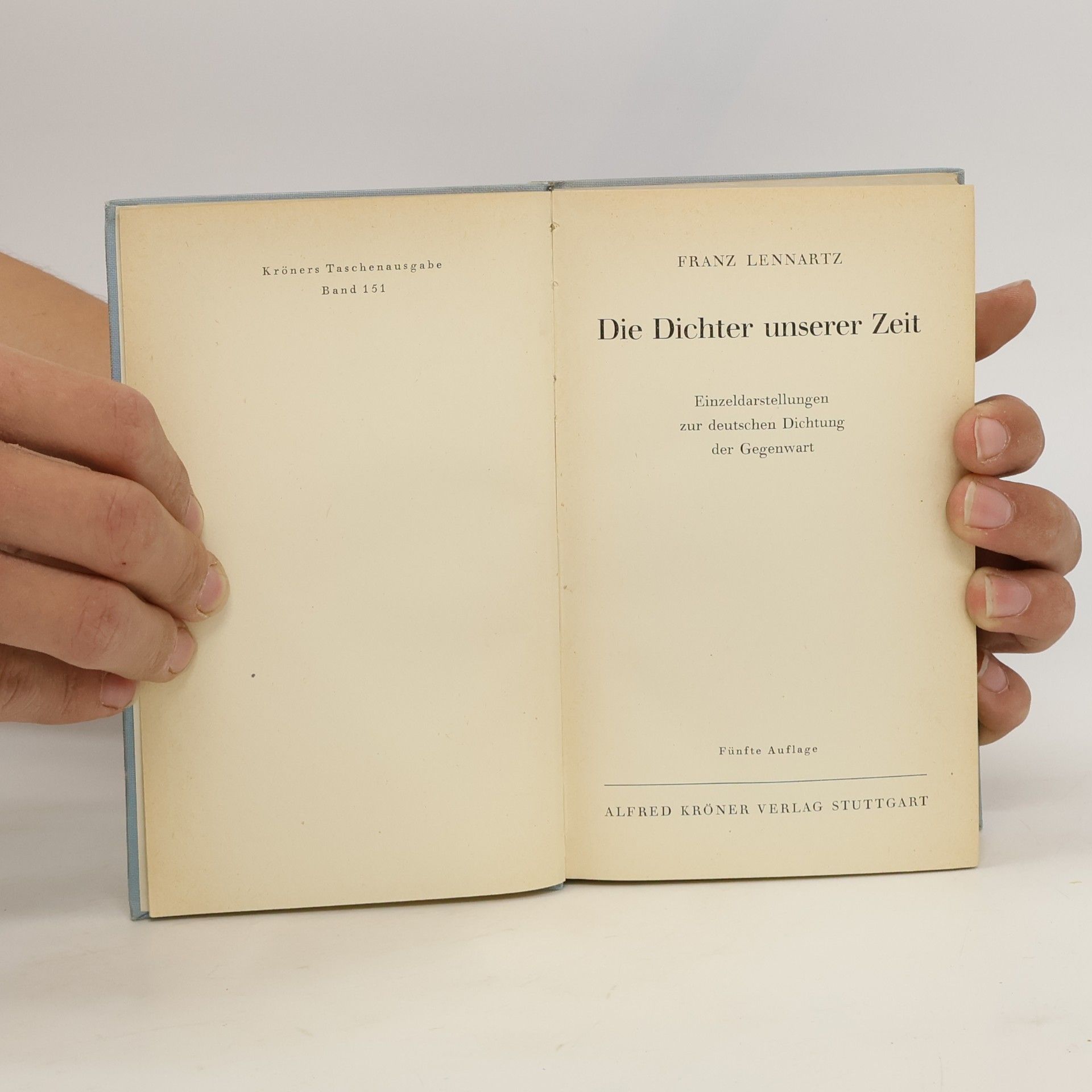 Franz Lennartz Die Dichter unserer Zeit