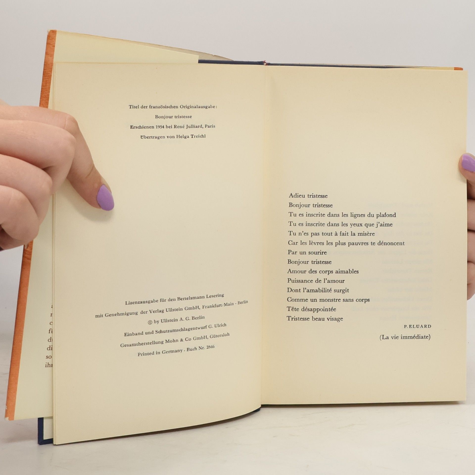Françoise Sagan Bonjour tristesse