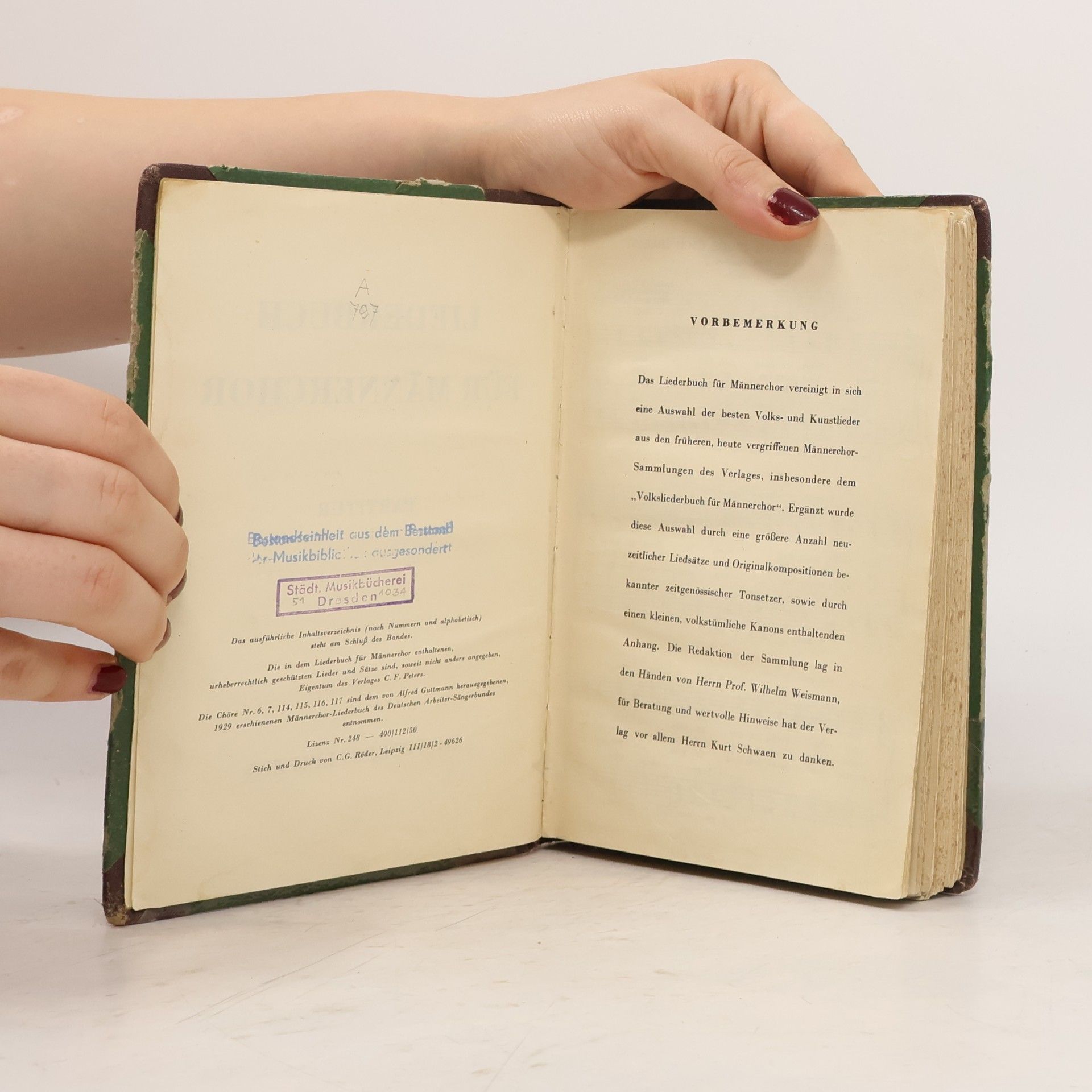 Various authors Liederbuch für Männerchor