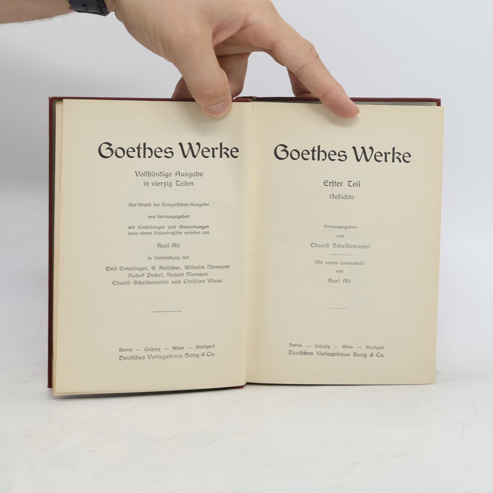 Johann Wolfgang von Goethe Goethes Werke 1
