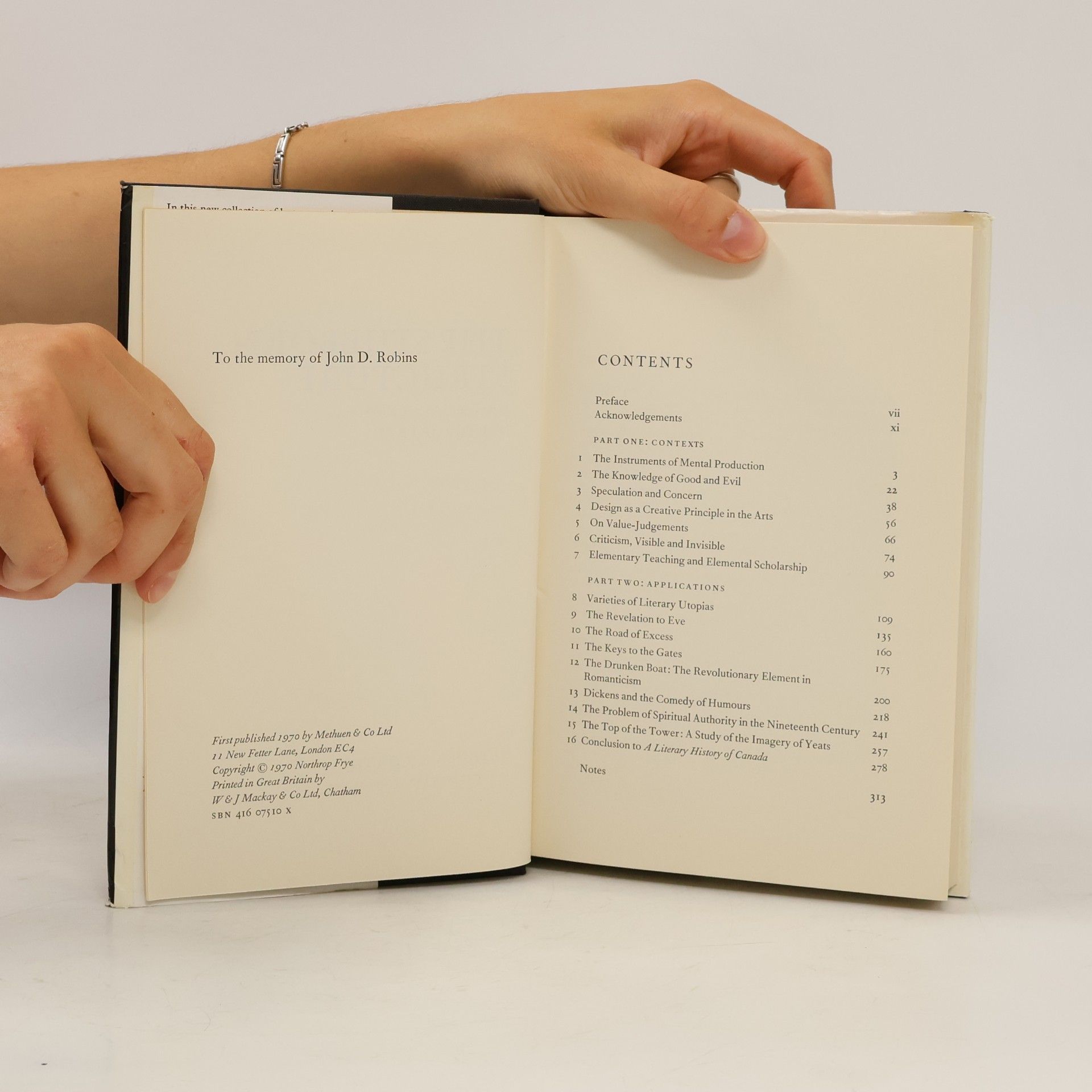 Northrop Frye The Stubborn Structure