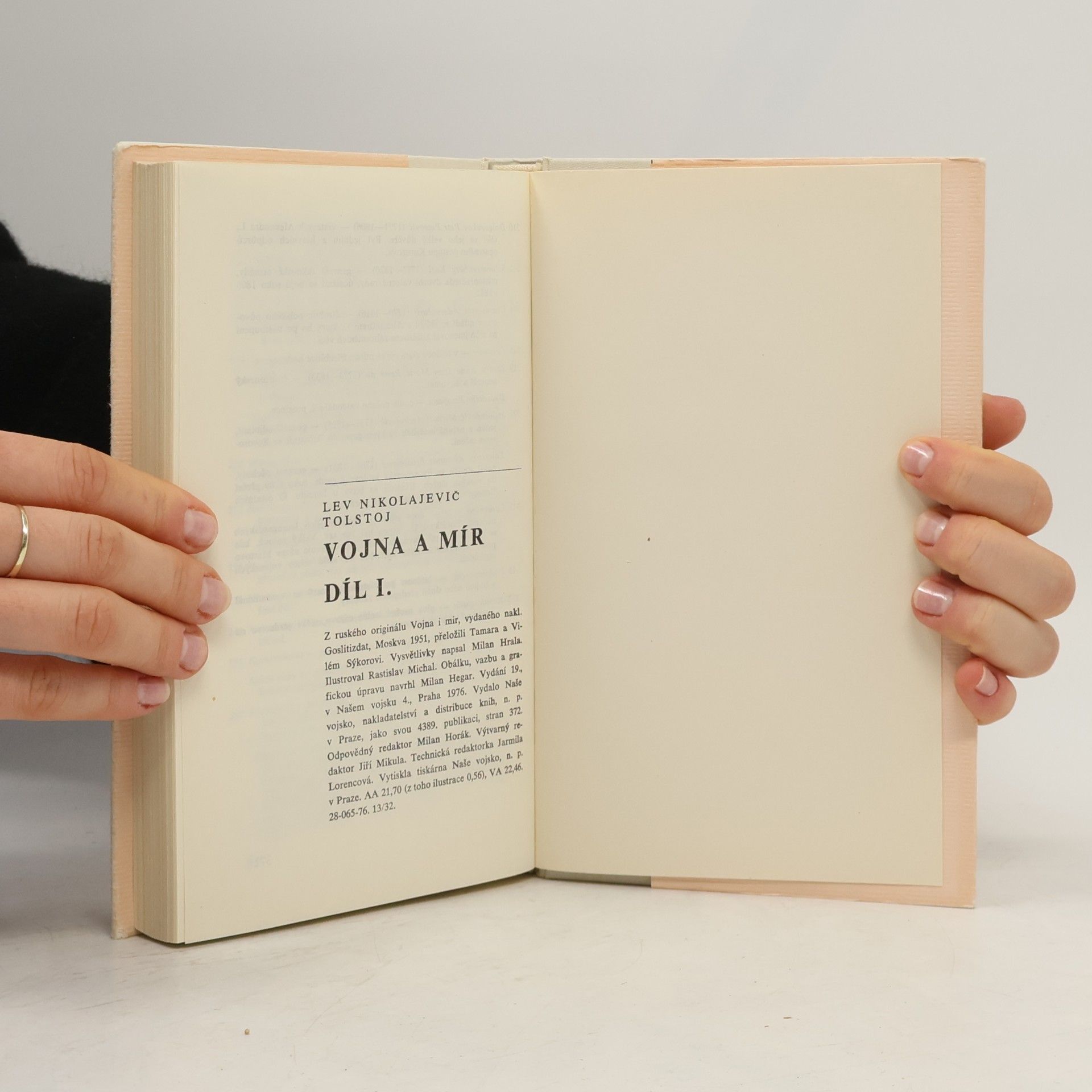 Lev Nikolajevič Tolstoj Vojna a Mír I.