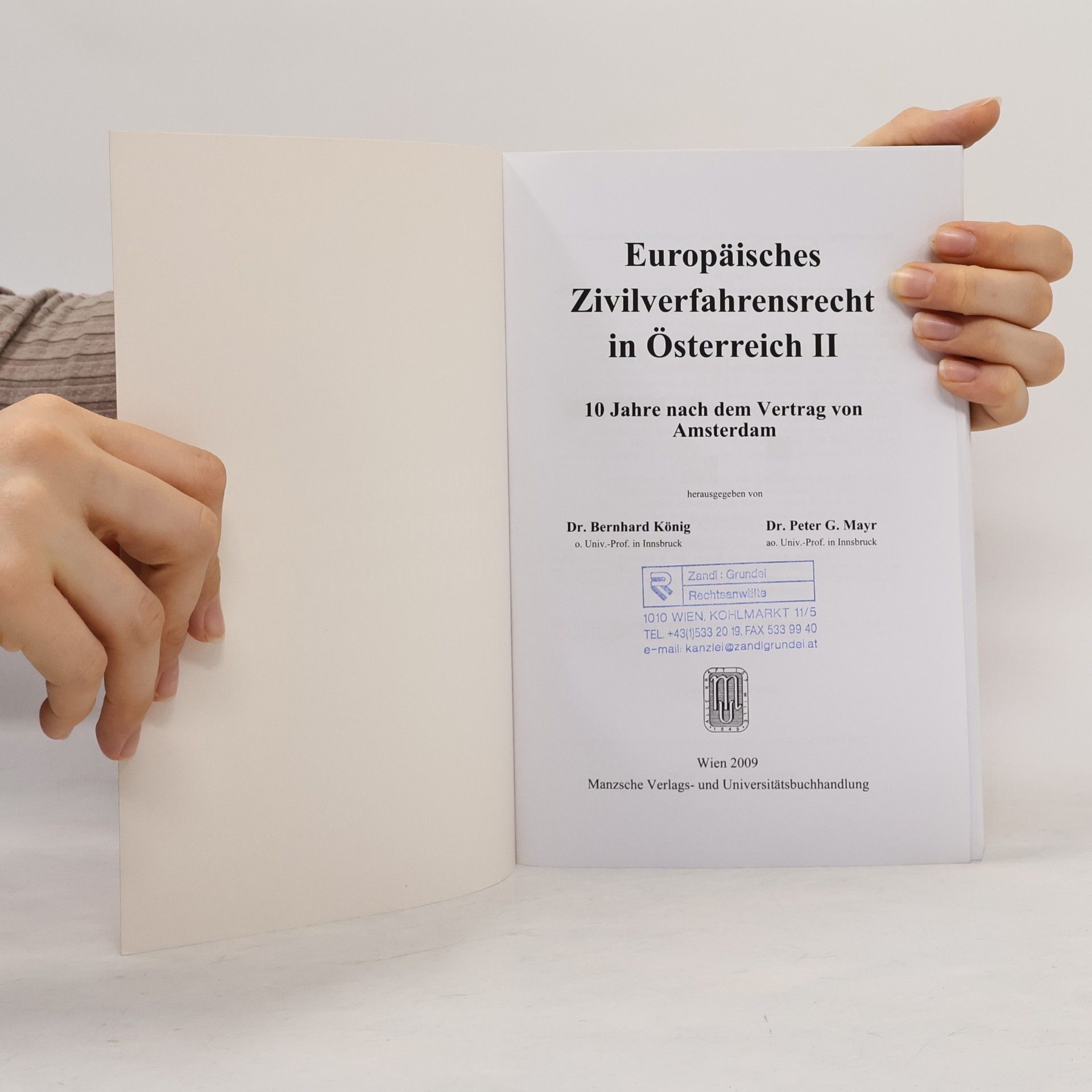 Bernhard König Europäisches Zivilverfahrensrecht in Österreich II
