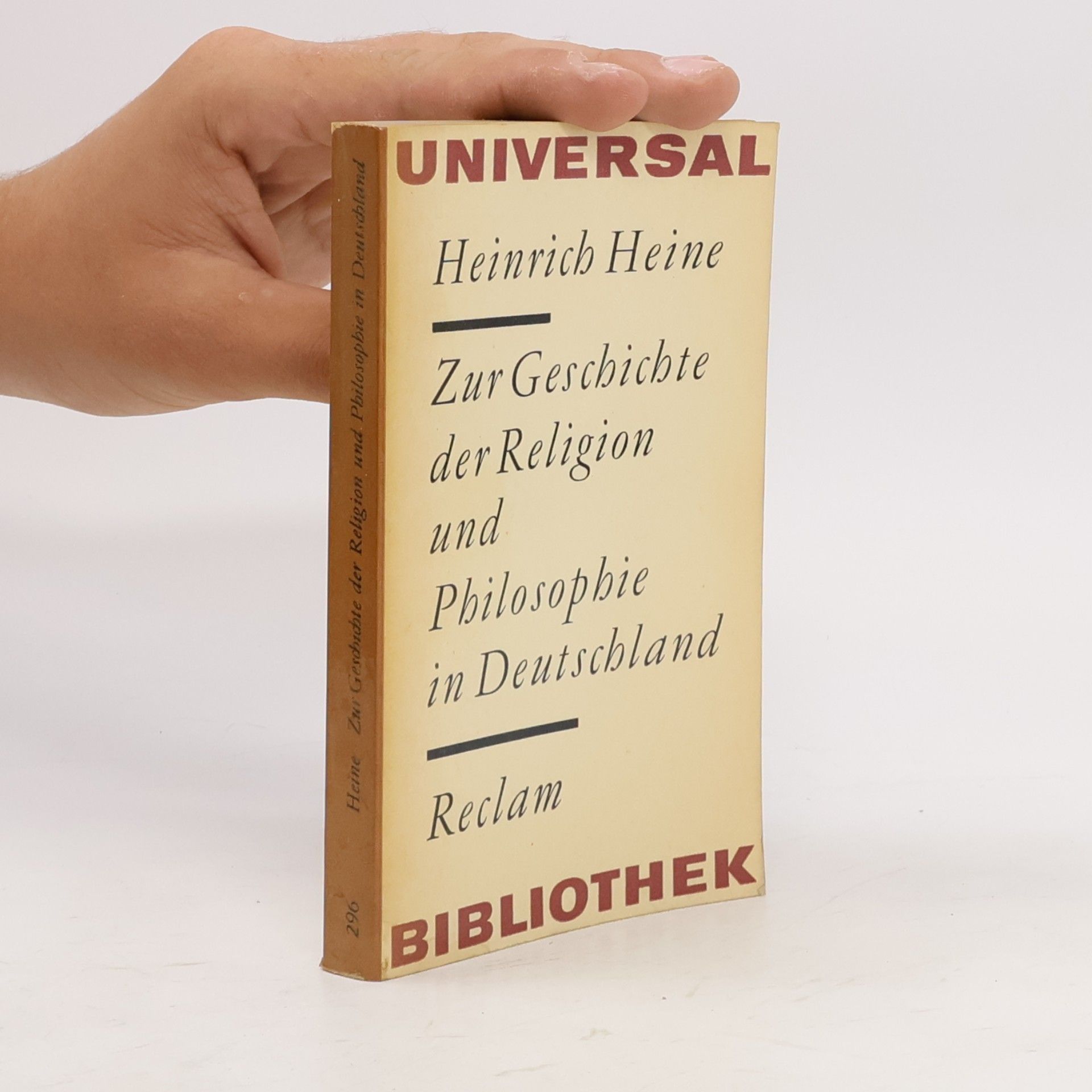 Heinrich Heine Zur Geschichte der Religion und Philosophie in Deutschland