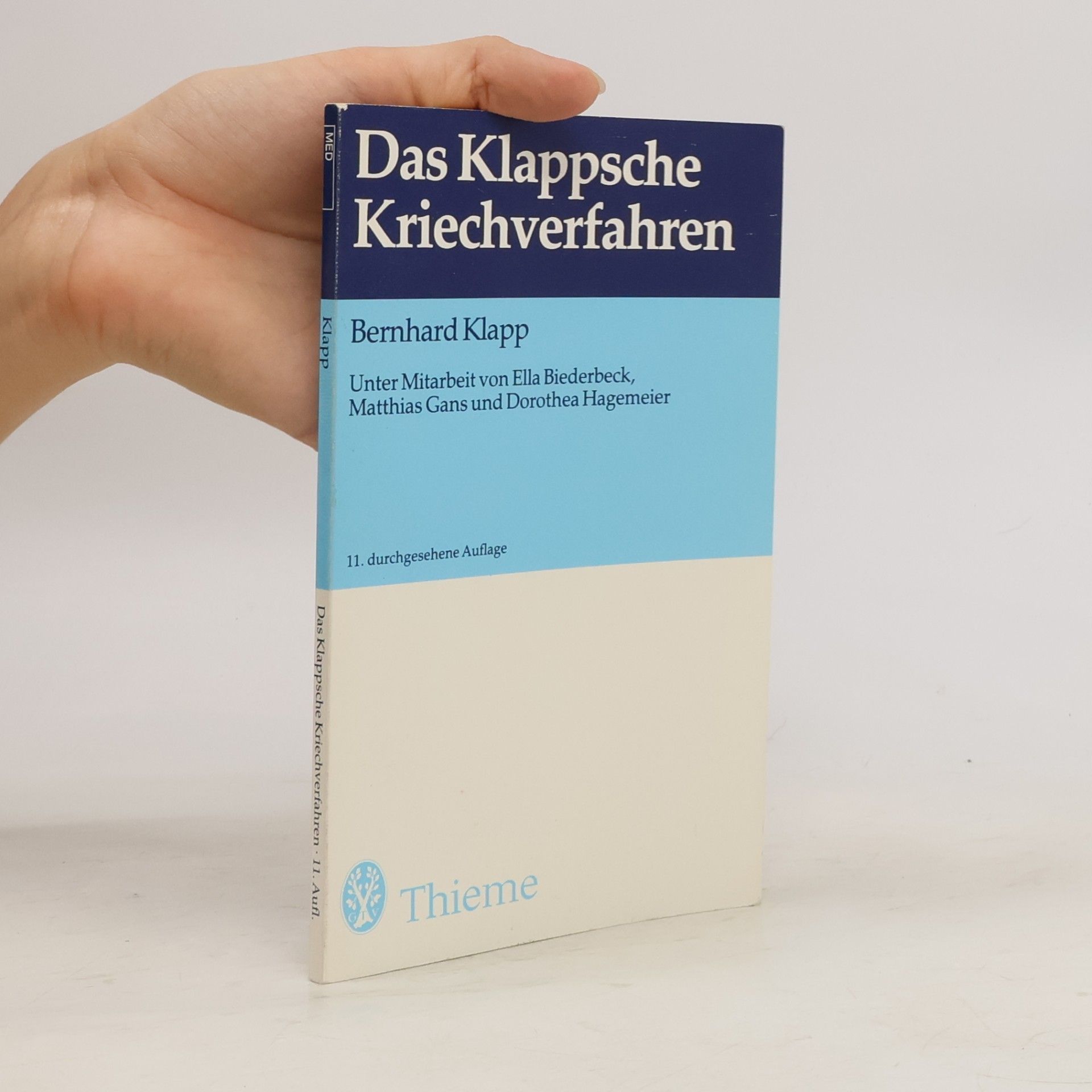 Bernhard Klapp Das Klappsche Kriechverfahren