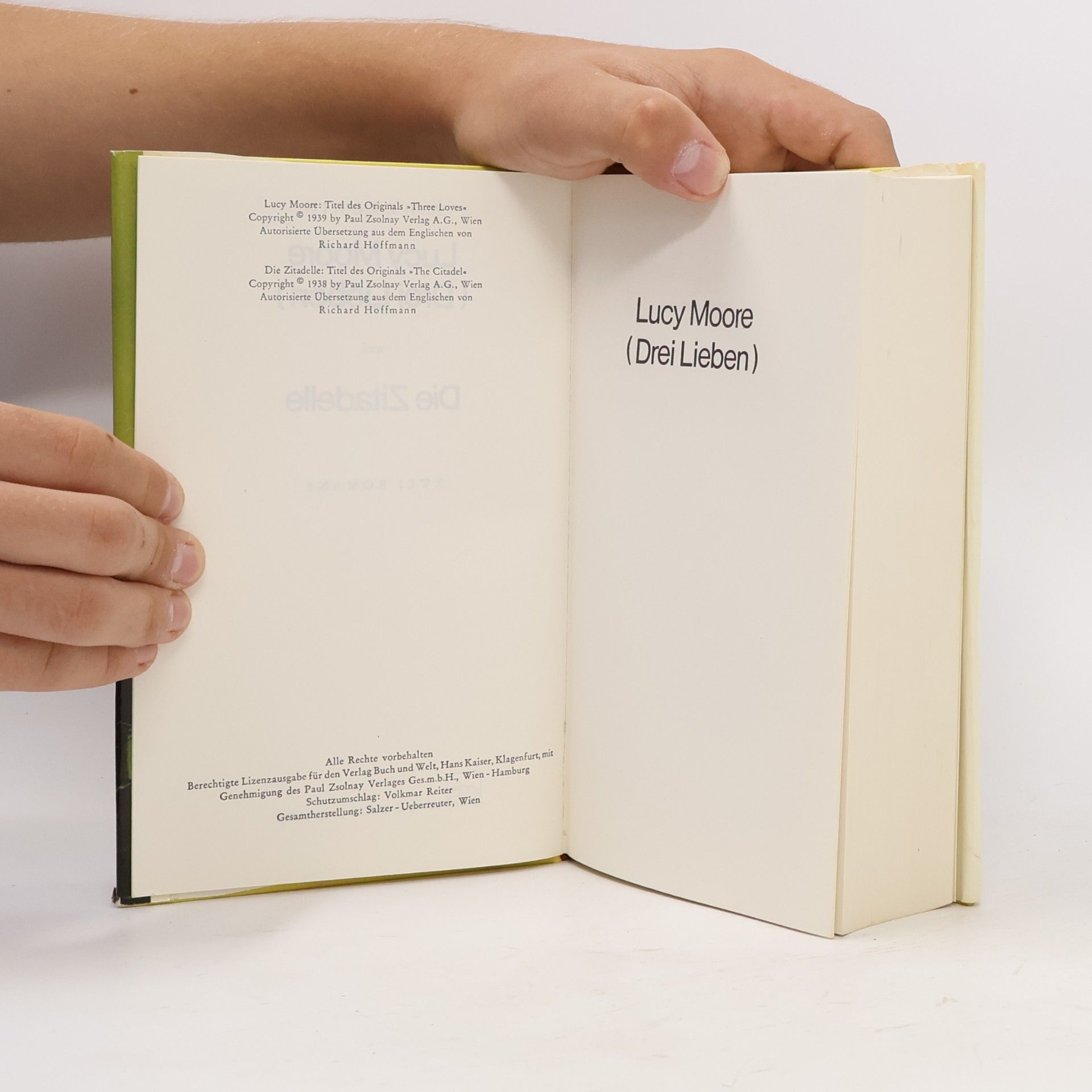 A. J. Cronin Lucy Moore (Drei Lieben) und Die Zitadelle