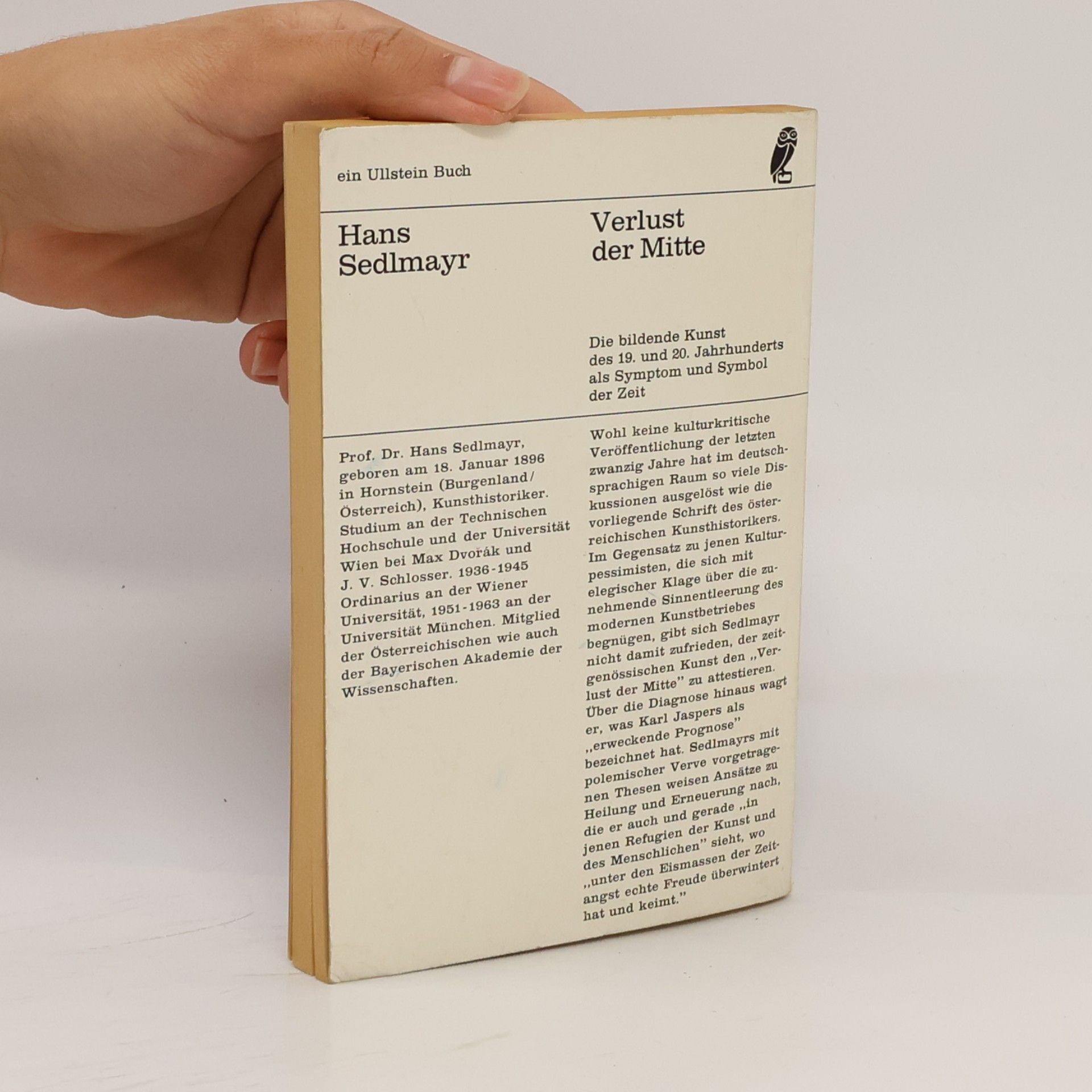 Hans Sedlmayr Verlust der Mitte