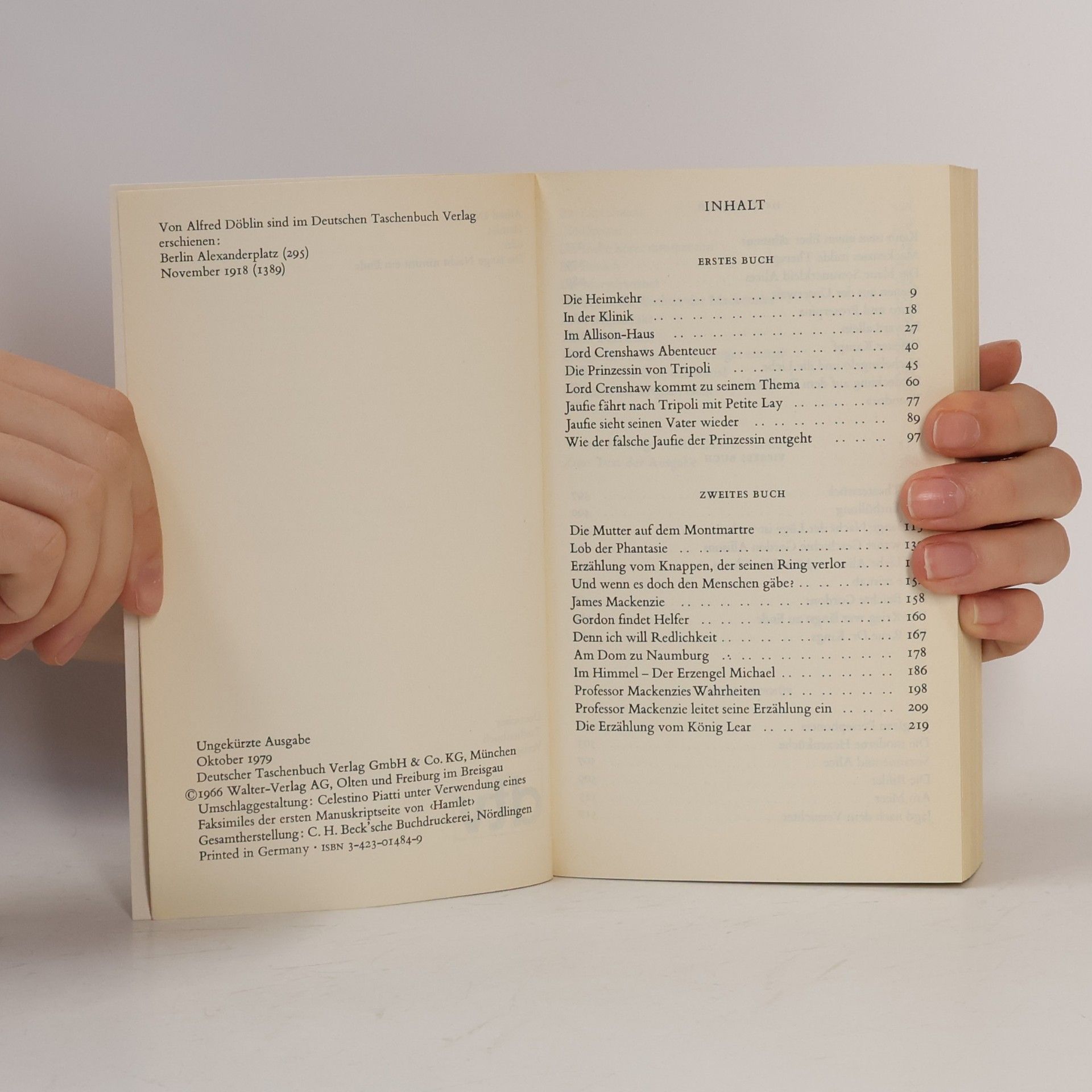 Alfred Döblin Hamlet oder die lange Nacht nimmt ein Ende