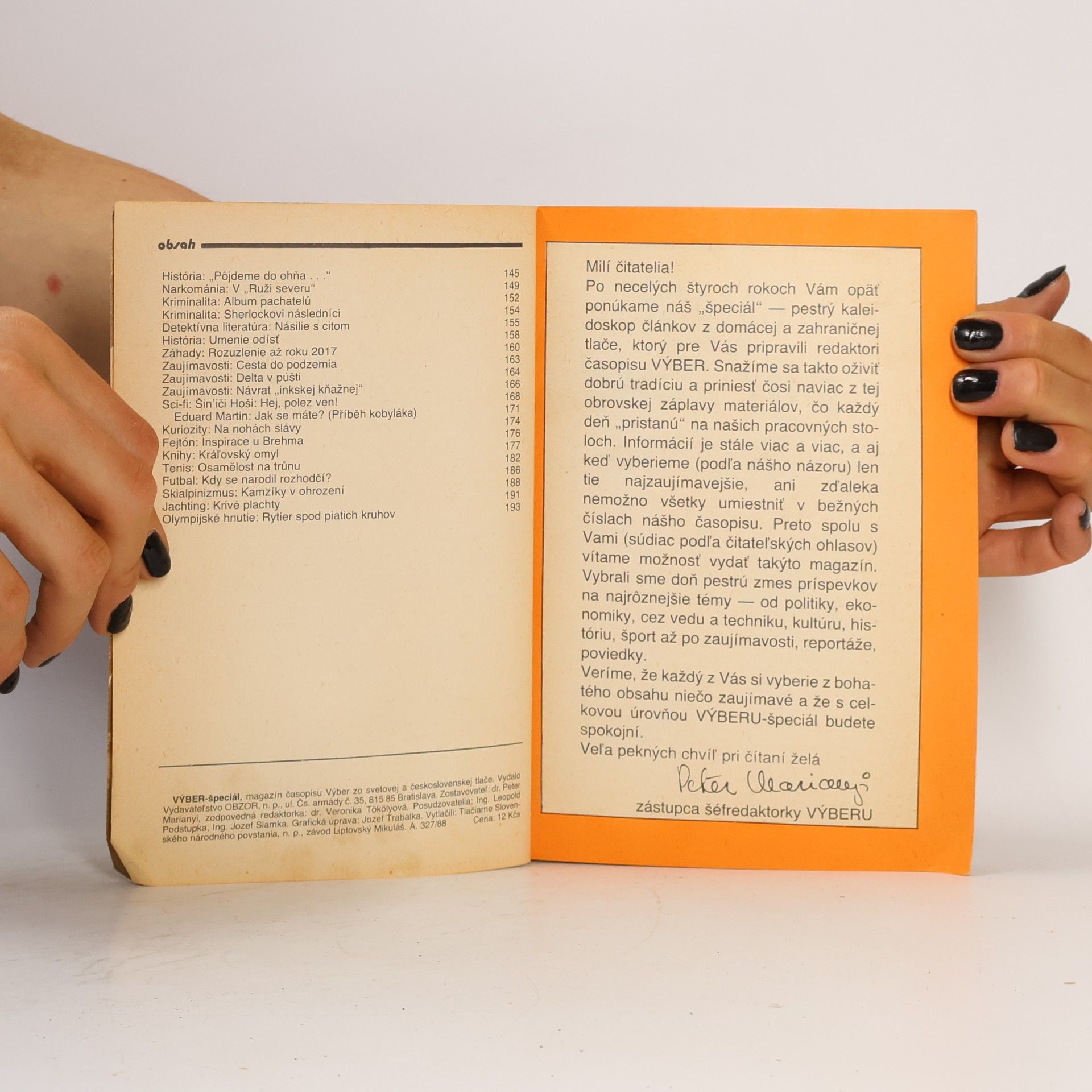 Various authors Výber špeciál 1988 : Výber zo svetovej a československej tlače