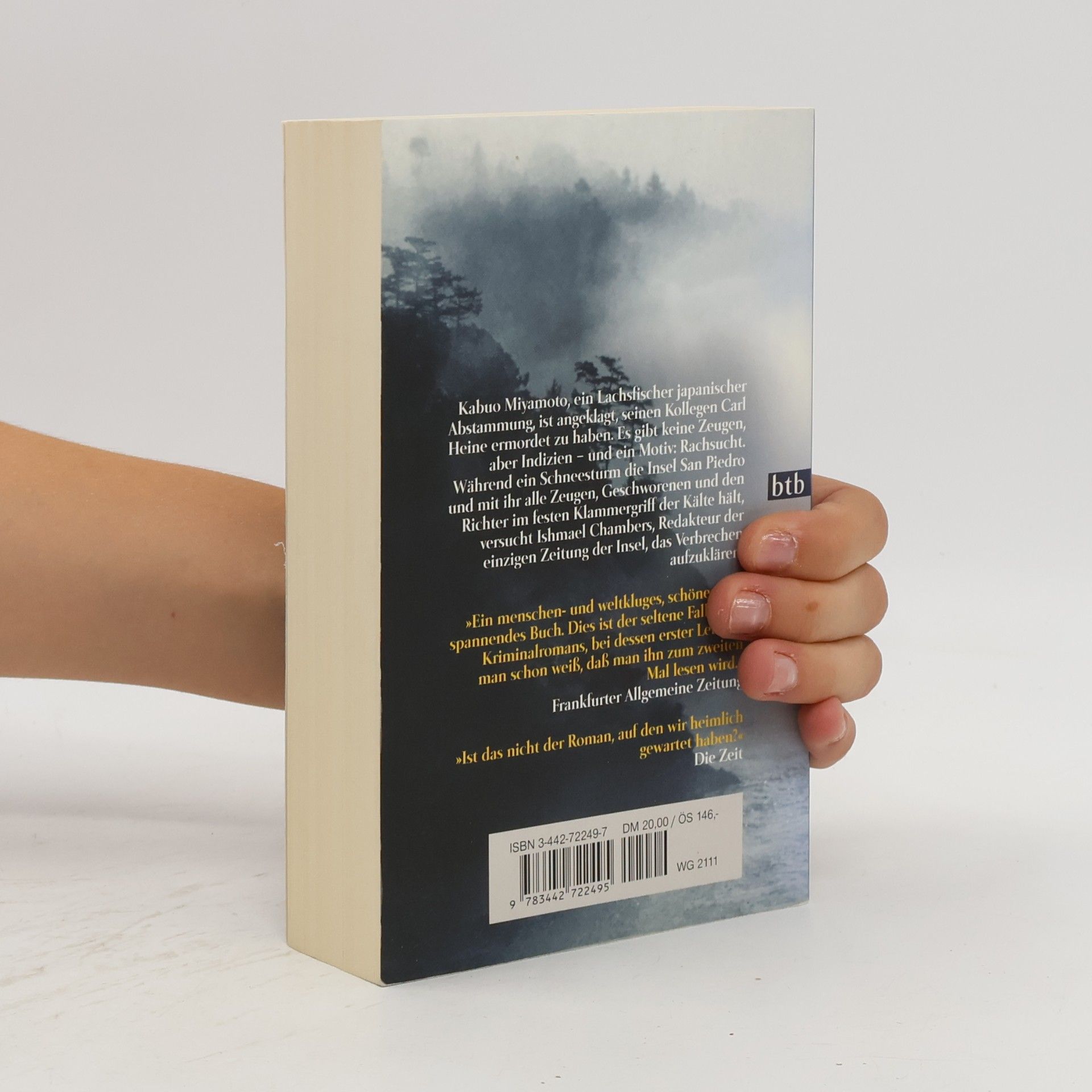 David Guterson Schnee, der auf Zedern fällt