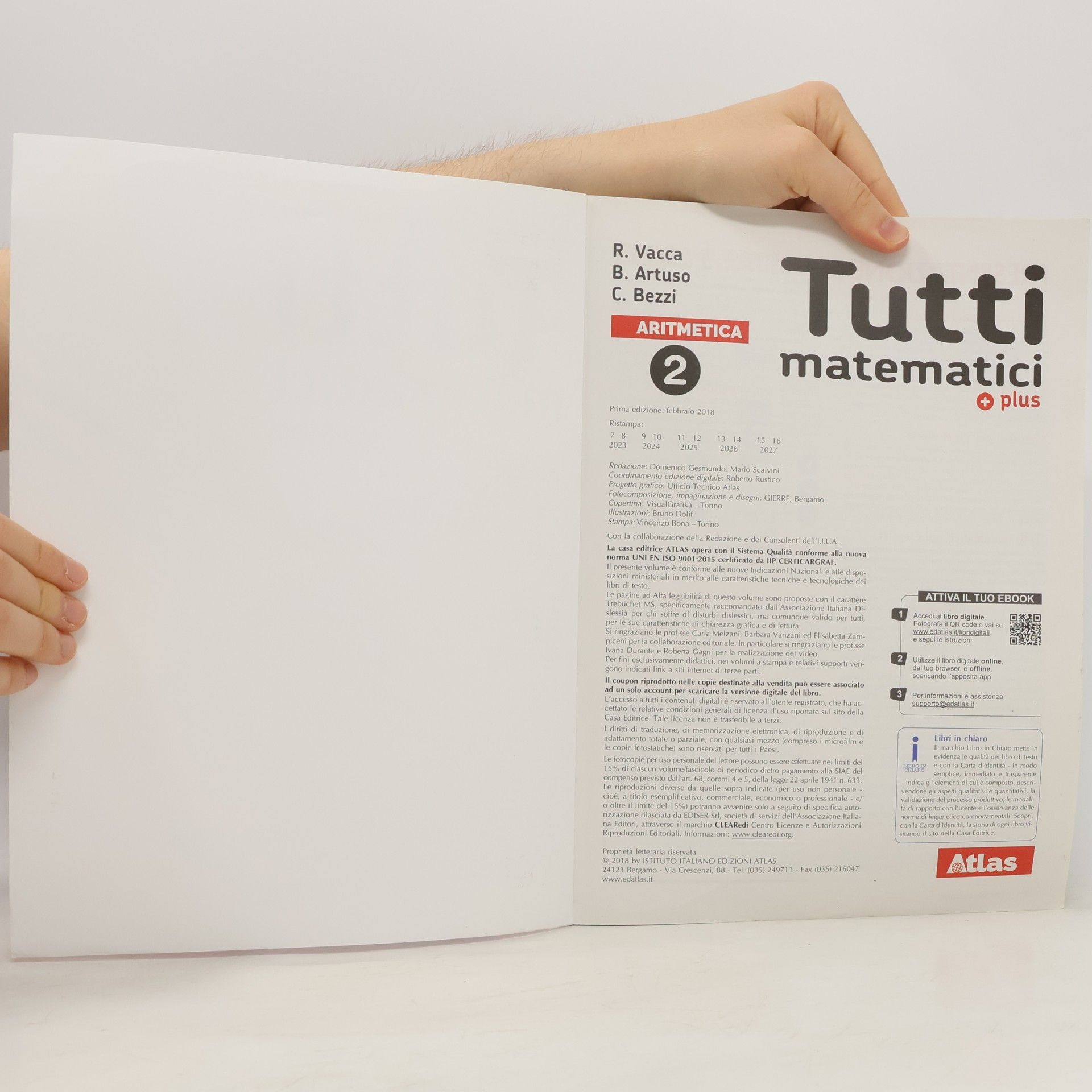 Roberto Vacca Tutti matematici plus. Aritmetica 2