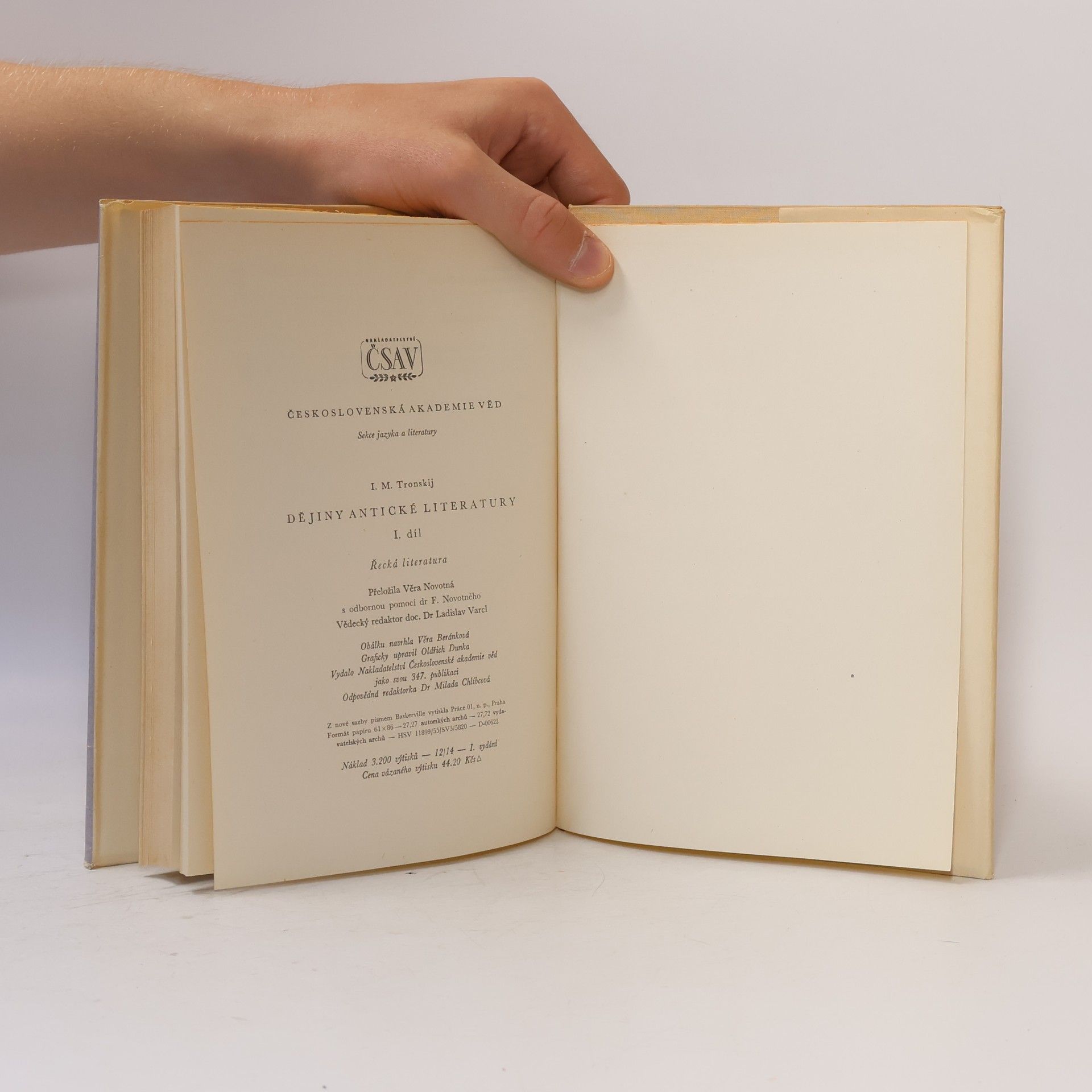 Iosif Moiseevič Tronskij Dějiny antické literatury I.: Řecká literatura