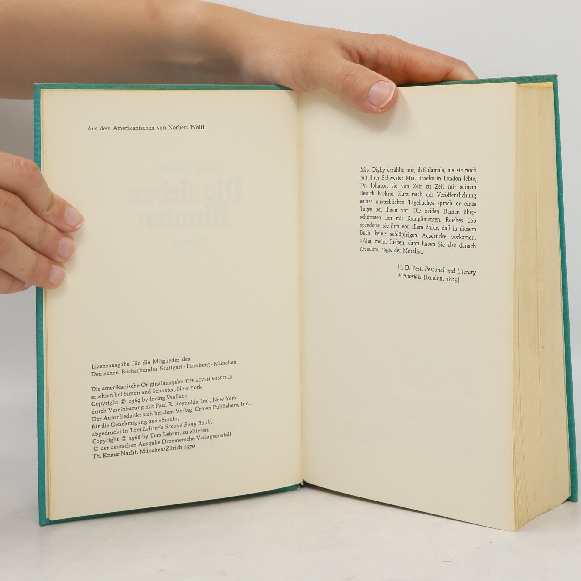 Irving Wallace Die sieben Minuten