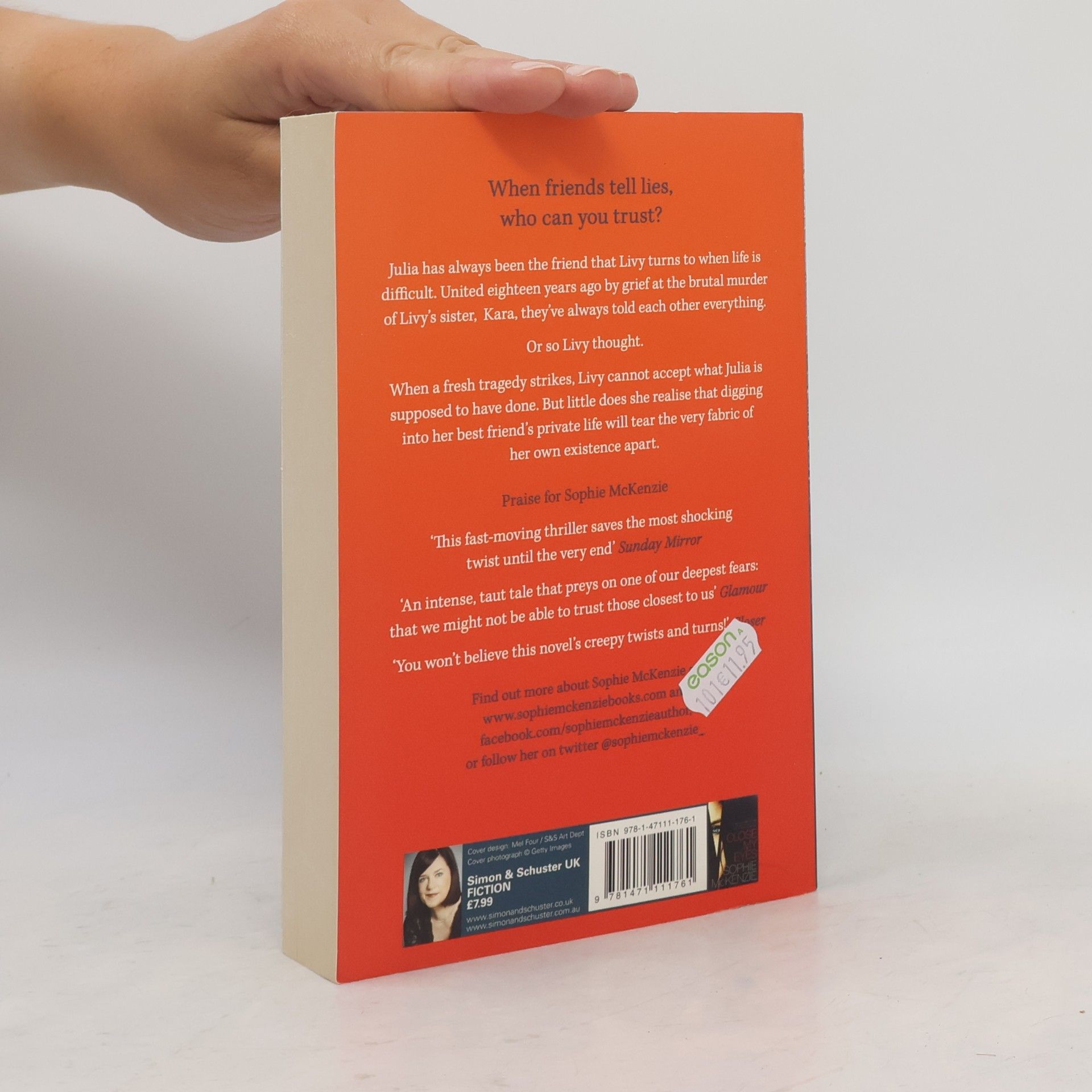 Sophie McKenzie Trust in Me. Du musst mir vertrauen, englische Ausgabe