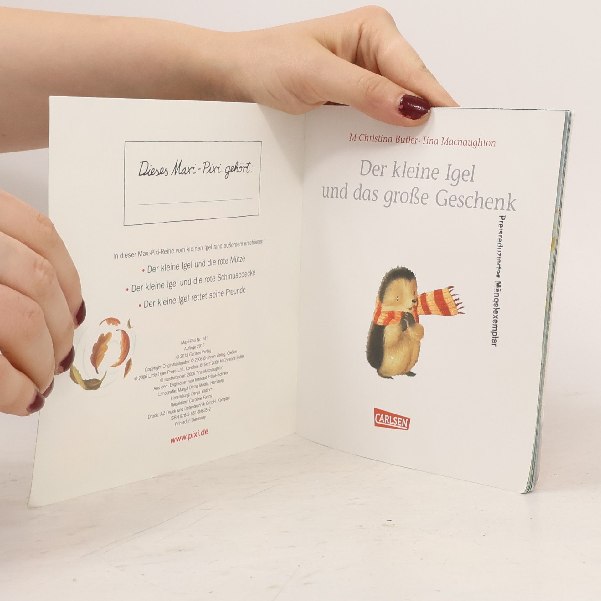 Christina M. Butler Der kleine Igel und das große Geschenk