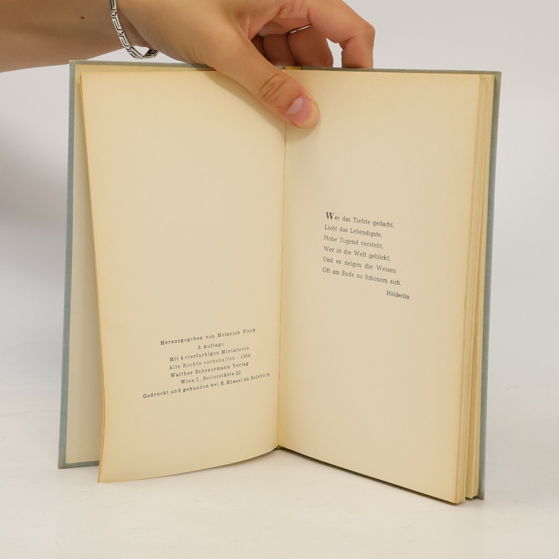 Heinrich Tieck Des Lebens Karawane