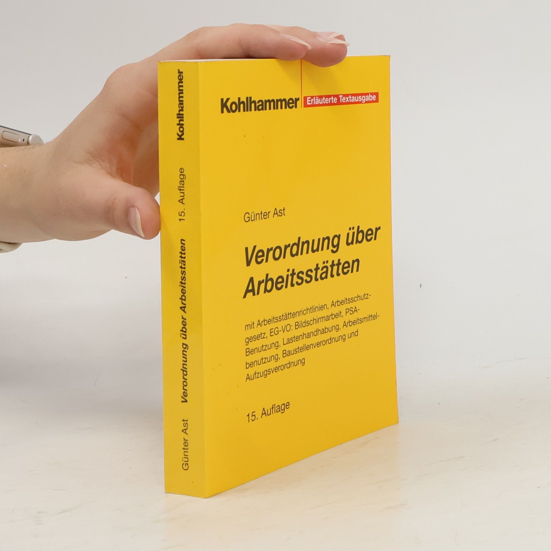 Günter Ast Verordnung über Arbeitsstätten