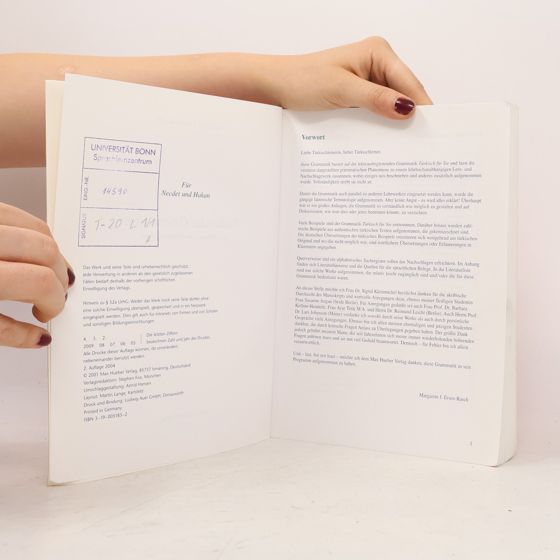 Margarete I. Ersen Rasch Türkische Grammatik
