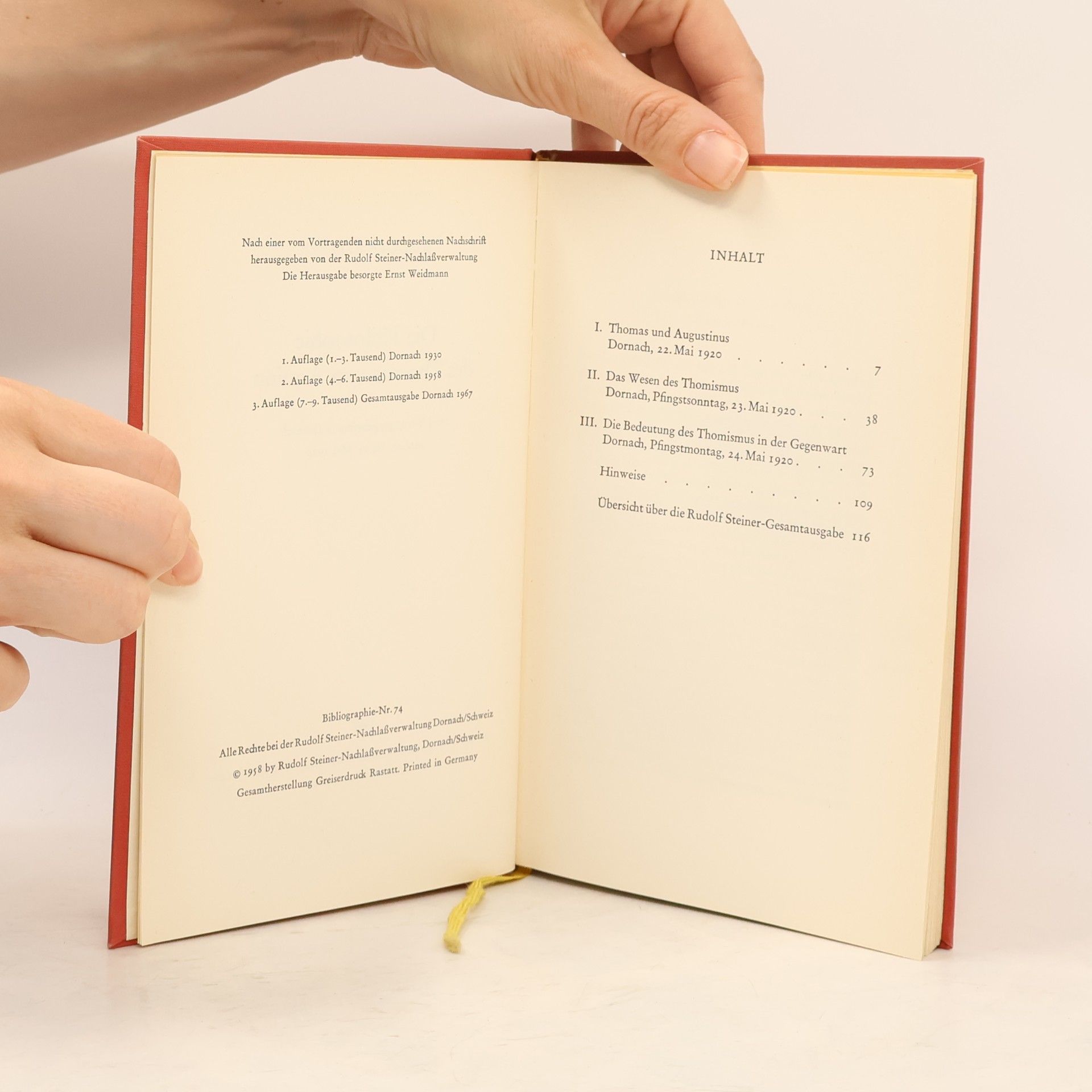 Rudolf Steiner Die Philosophie des Thomas von Aquino