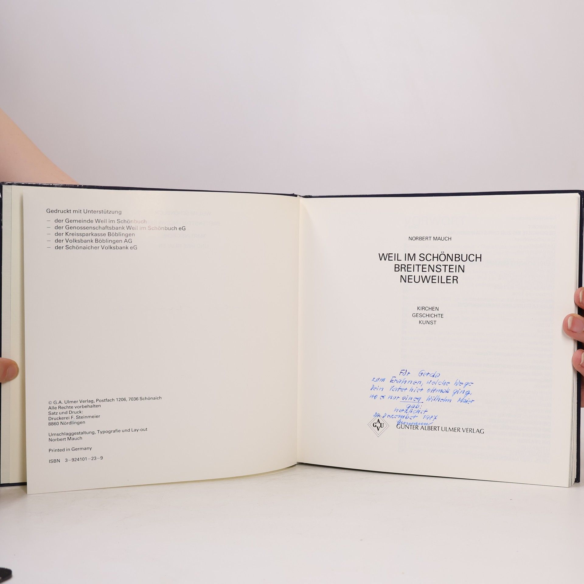 Norbert Mauch Weil im Schönbuch Neuweiler Breitenstein