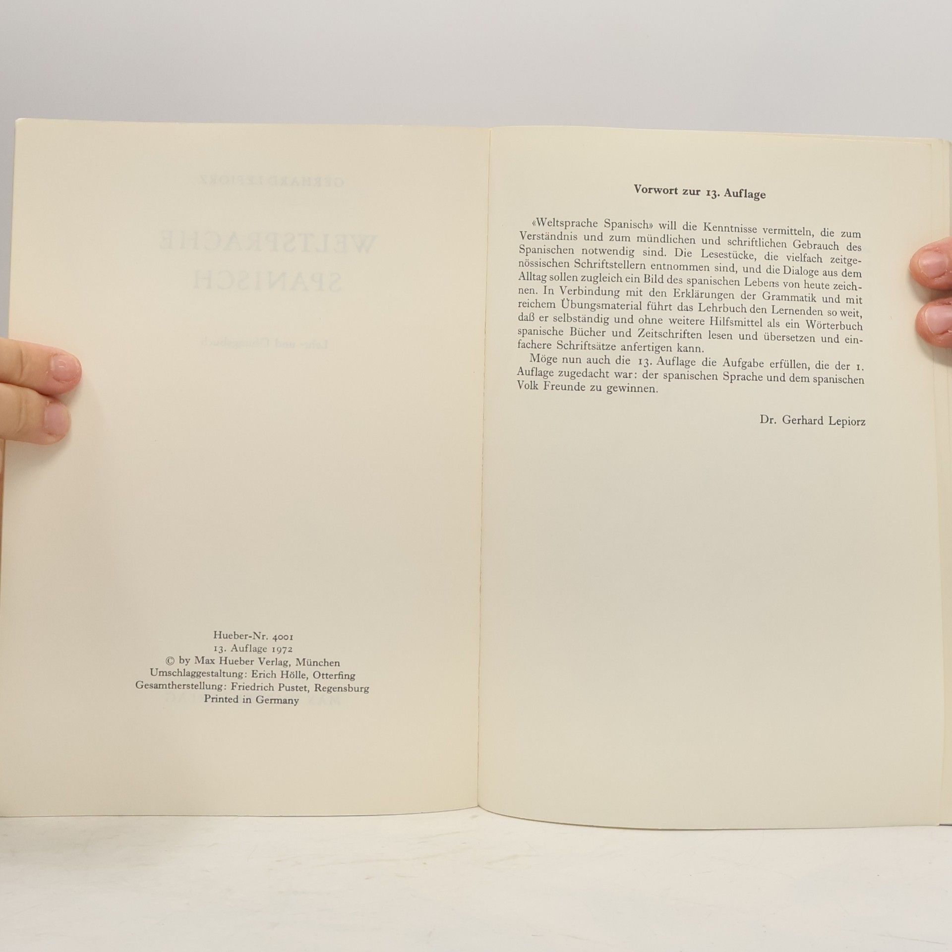 Gerhard Lepiorz Weltsprache Spanisch