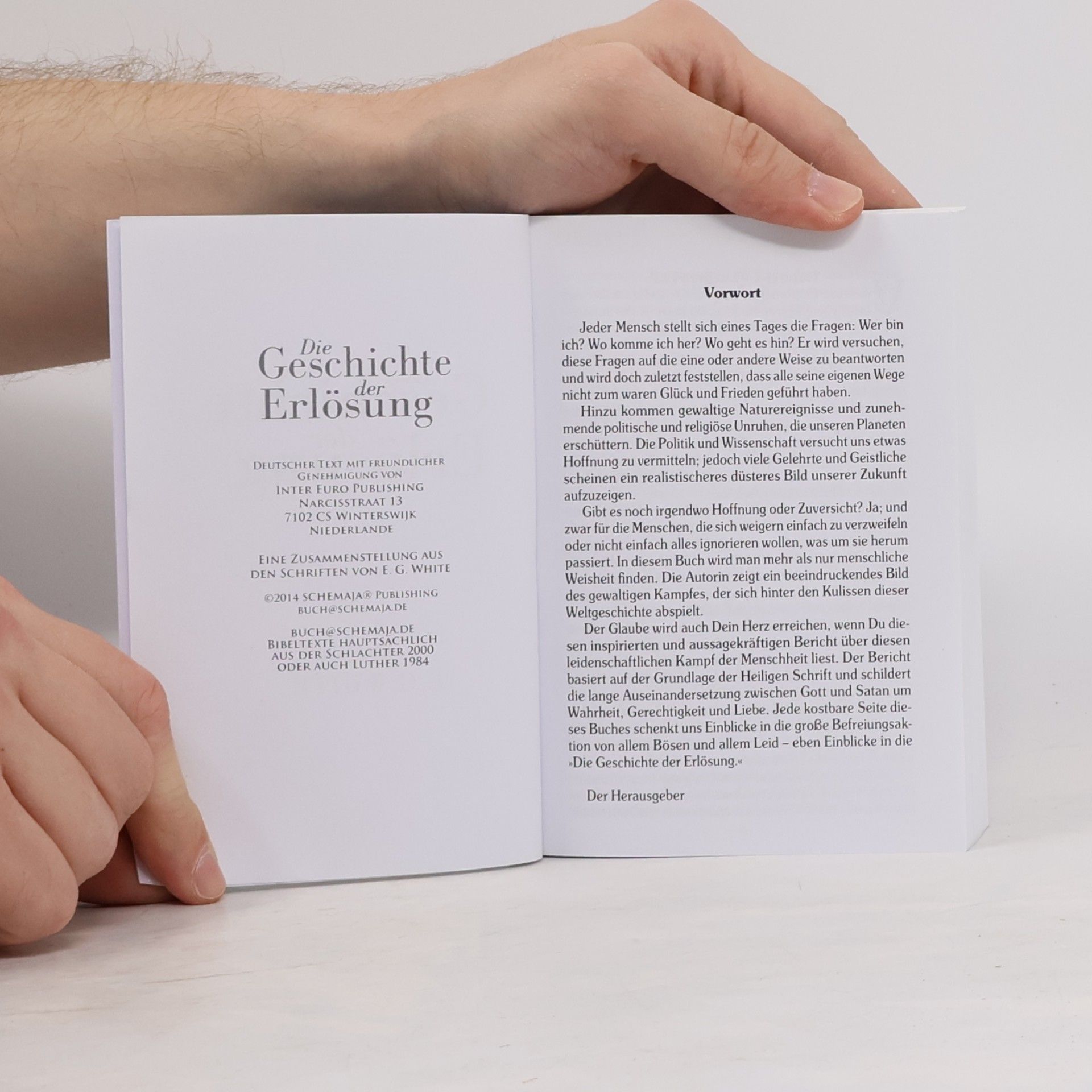 E. G. White Die Geschichte der Erlösung