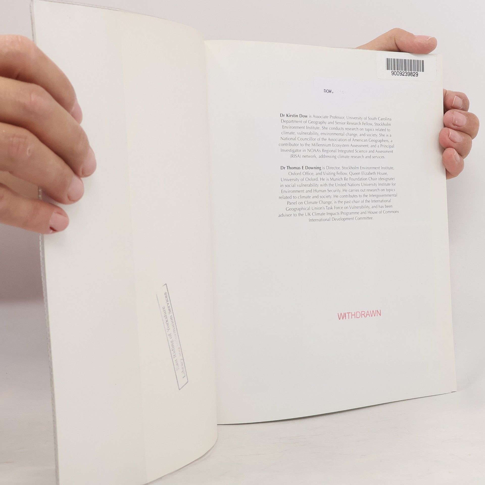 Kirstin Dow The Atlas of Climate Change