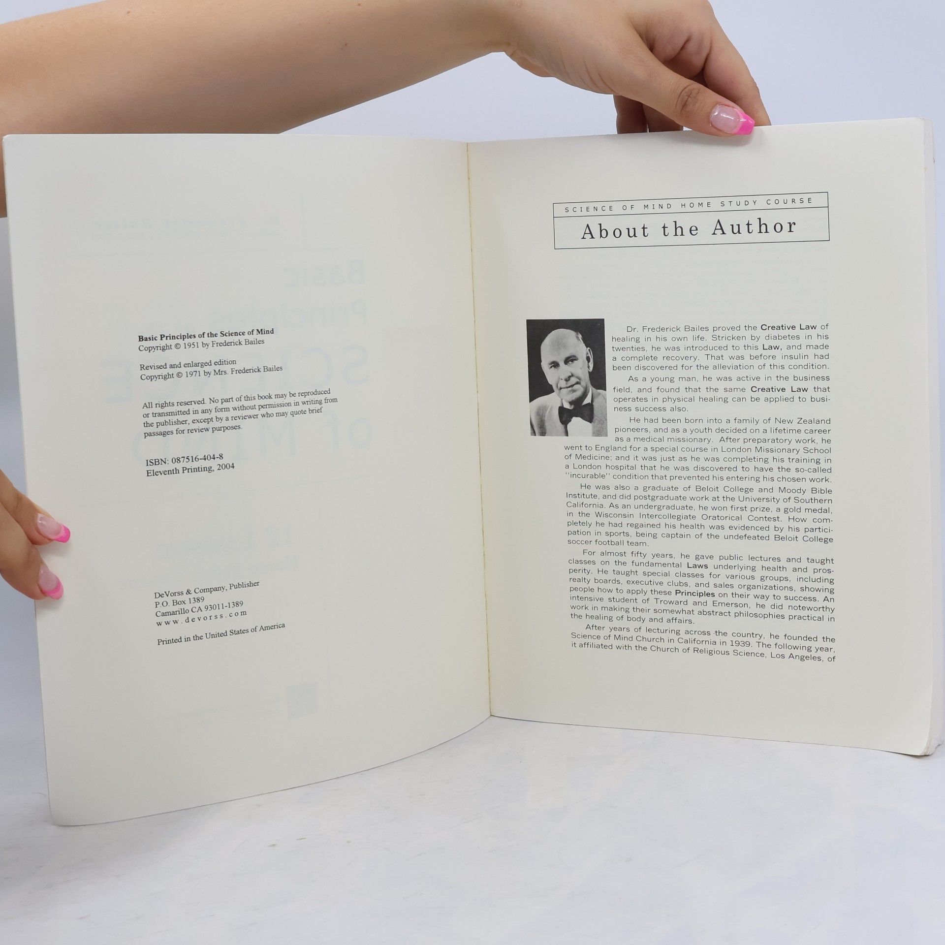 Frederick Bailes Basic Principles of the Science of Mind