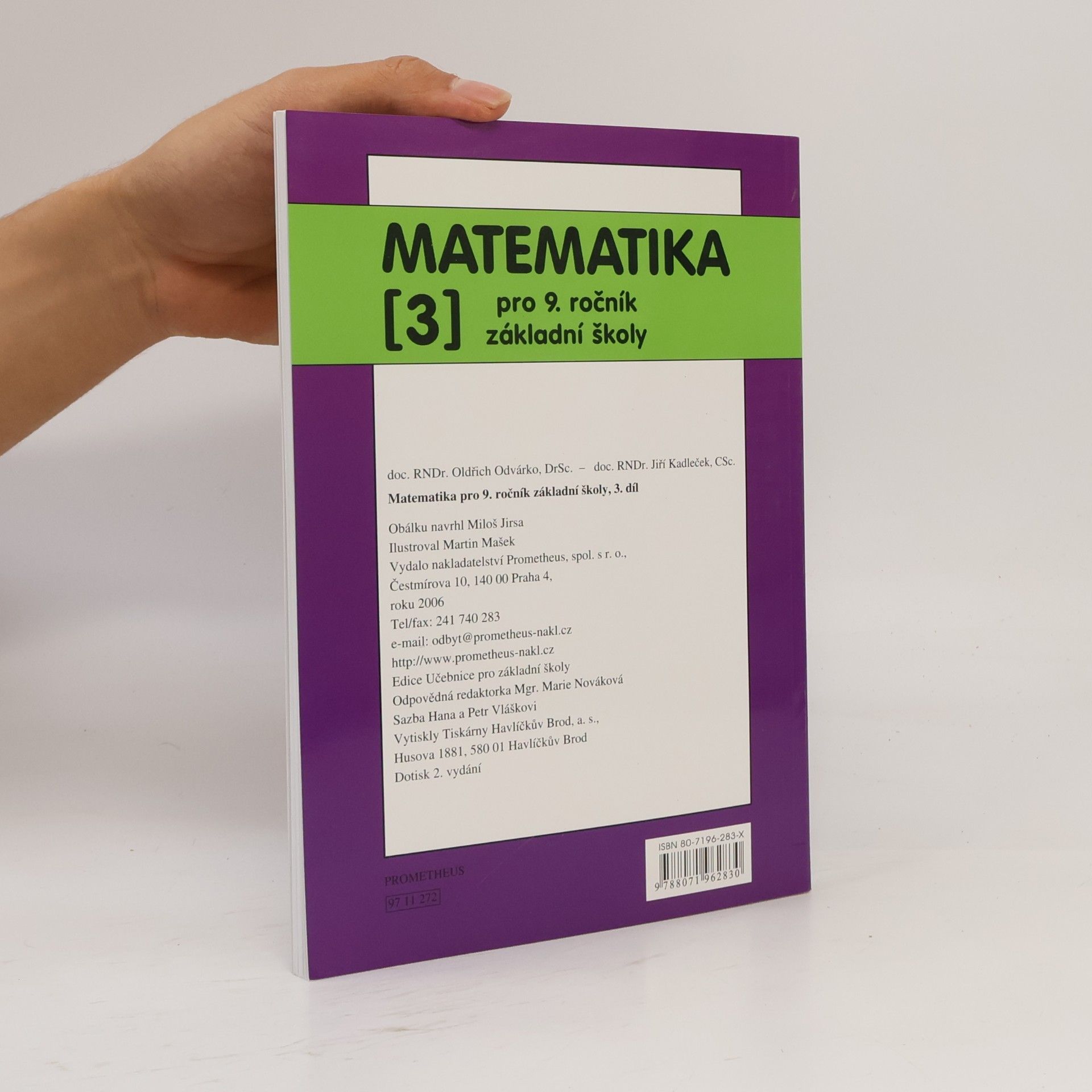 Oldřich Odvárko Matematika pro 9. ročník základní školy. 3