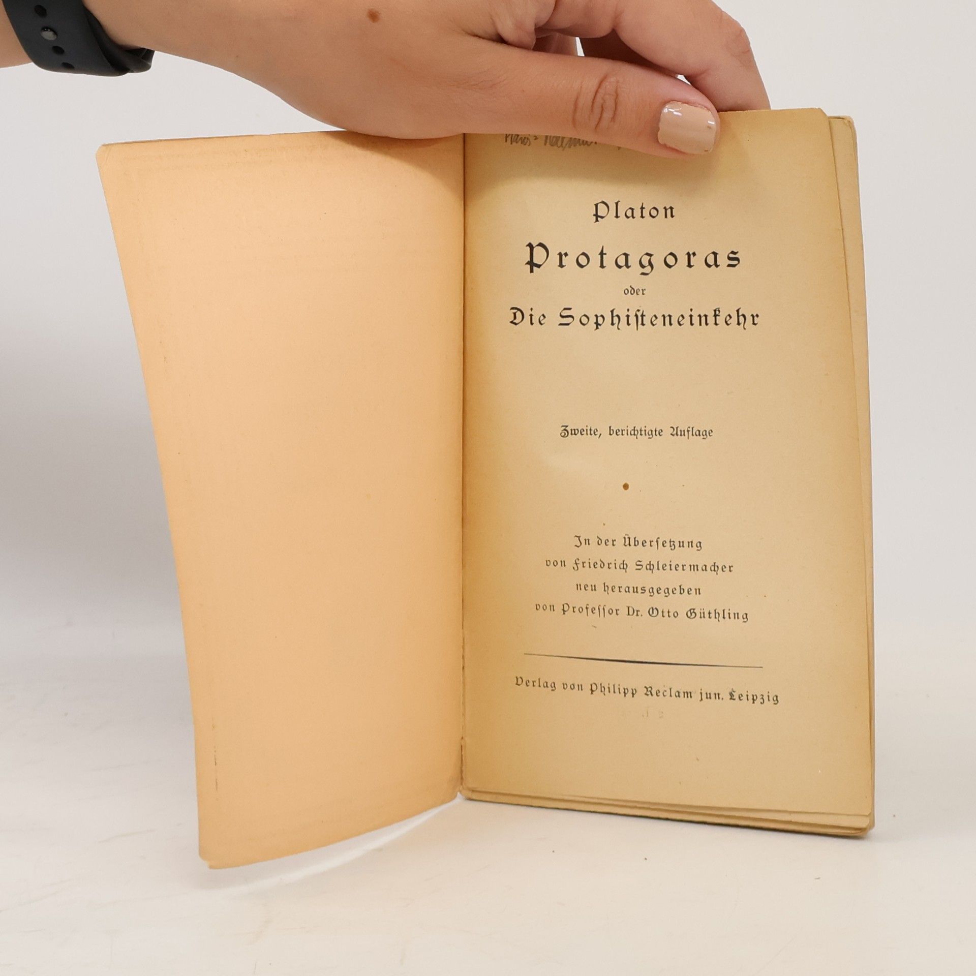 Platón Protagoras oder Die Sophisteneinkehr
