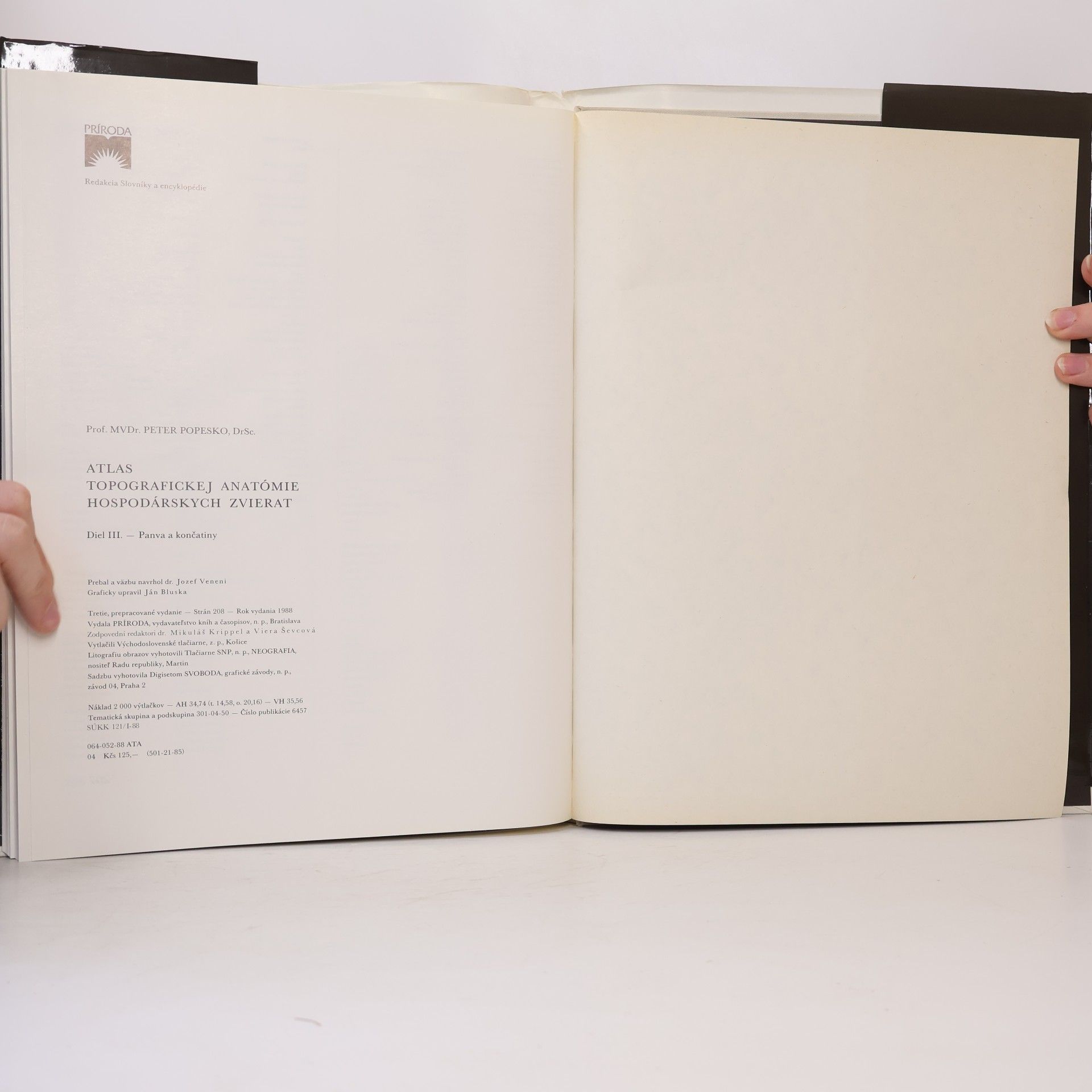 Peter Popesko Atlas topografickej anatómie hospodárskych zvierat : Diel III. - panva a končatiny