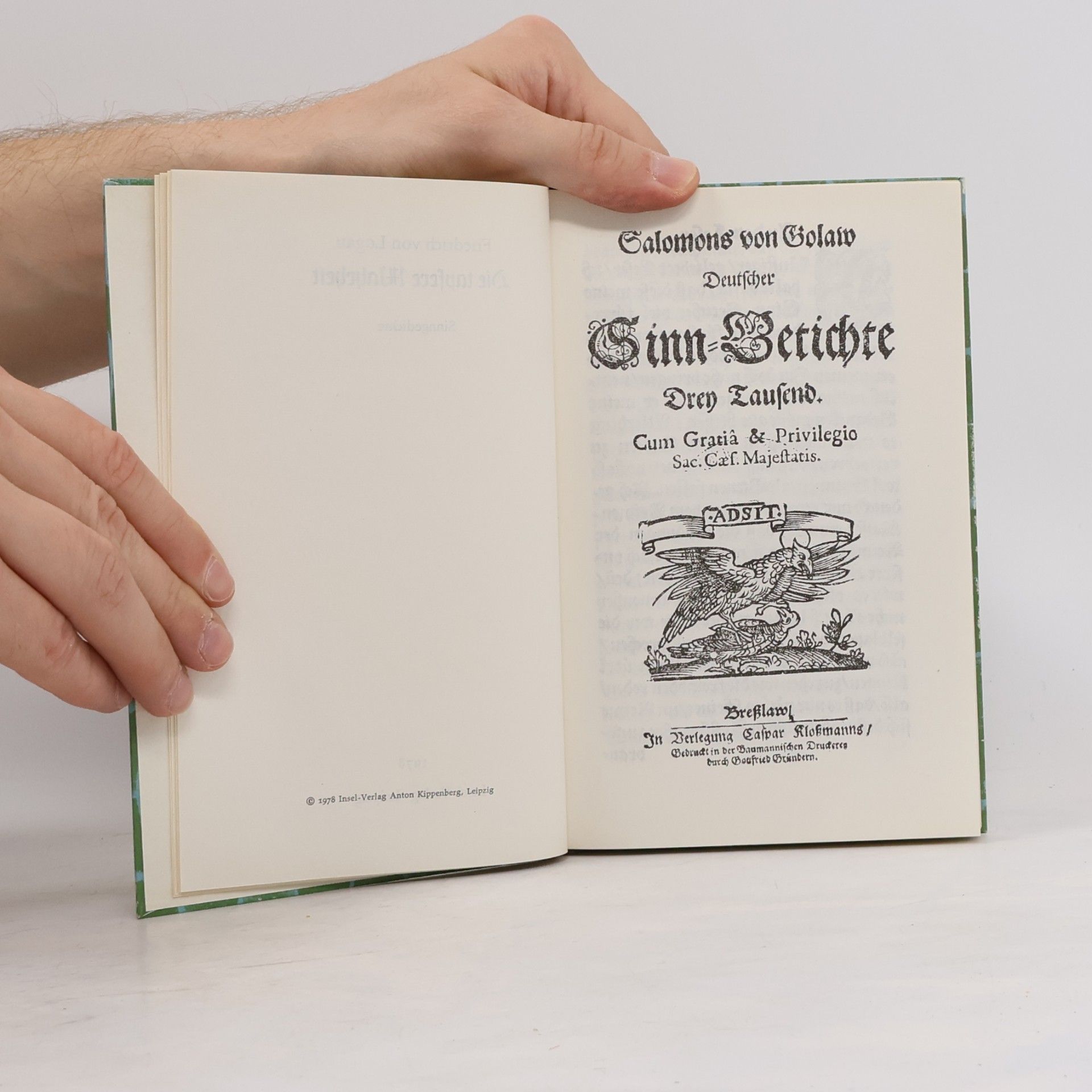 Friedrich von Logau Die tapfere Wahrheit. Sinngedichte