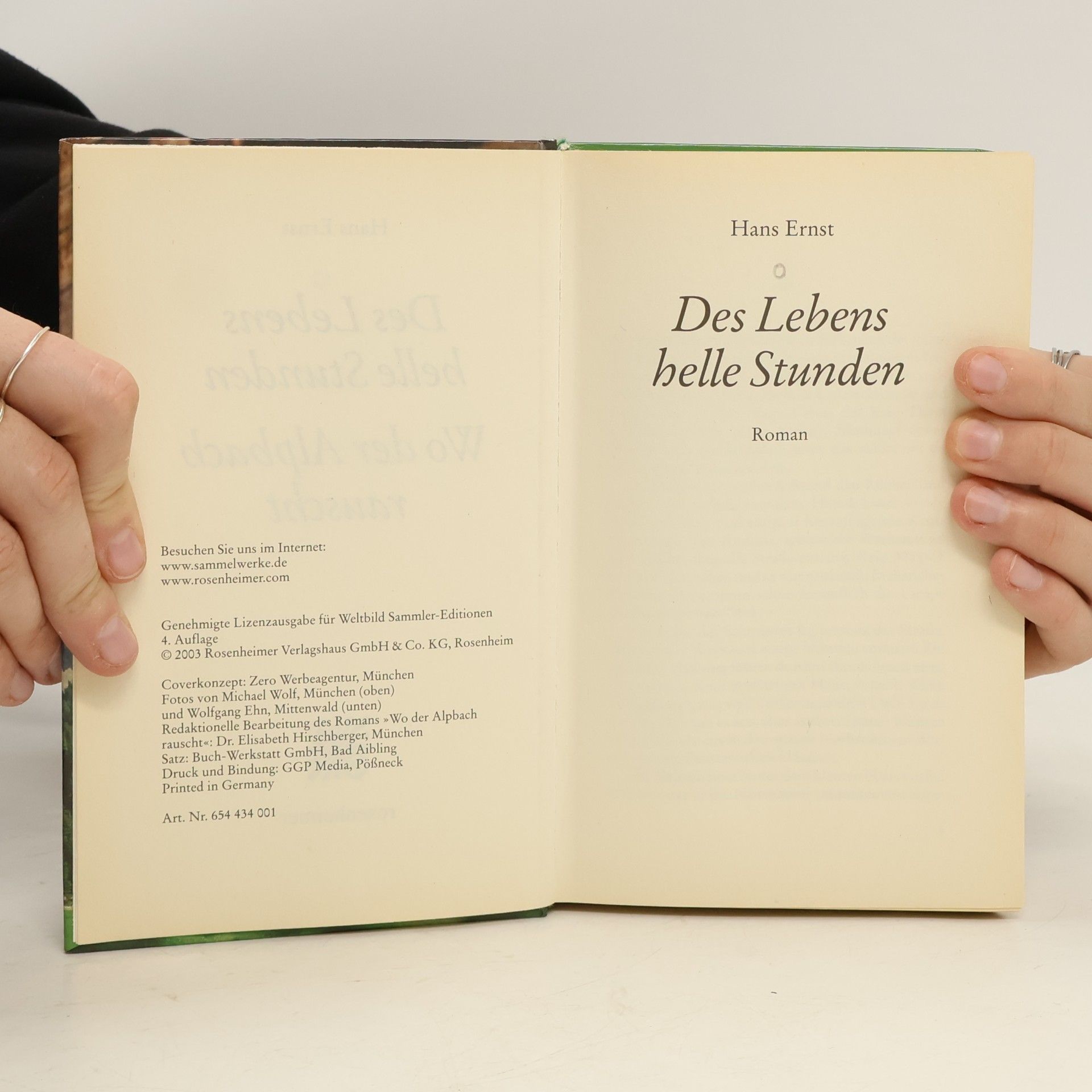Hans-Ernst Schwiete Des Lebens helle Stunden. Wo der Alpbach rauscht