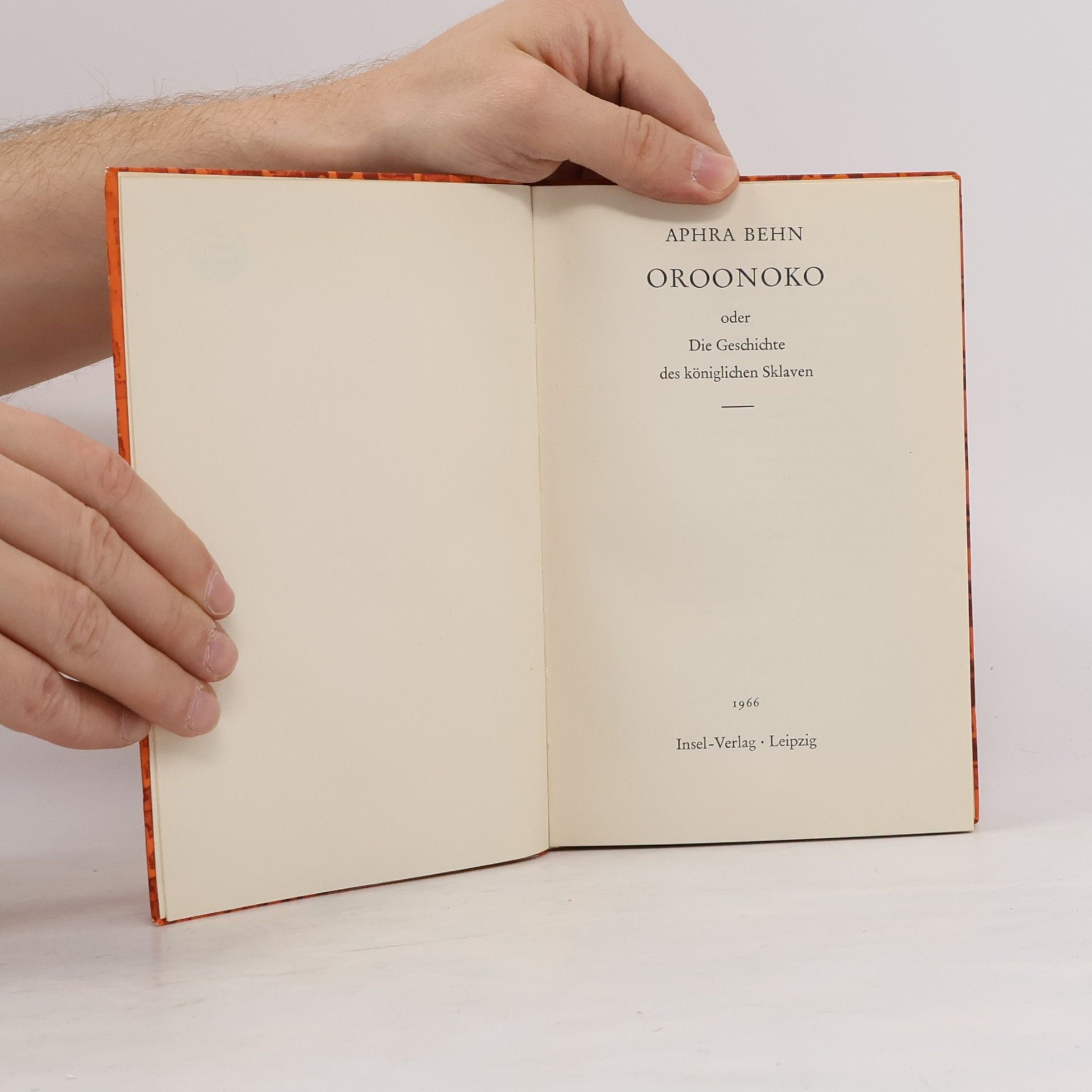 Aphra Behn Oroonoko oder Die Geschichte des königlichen Sklaven