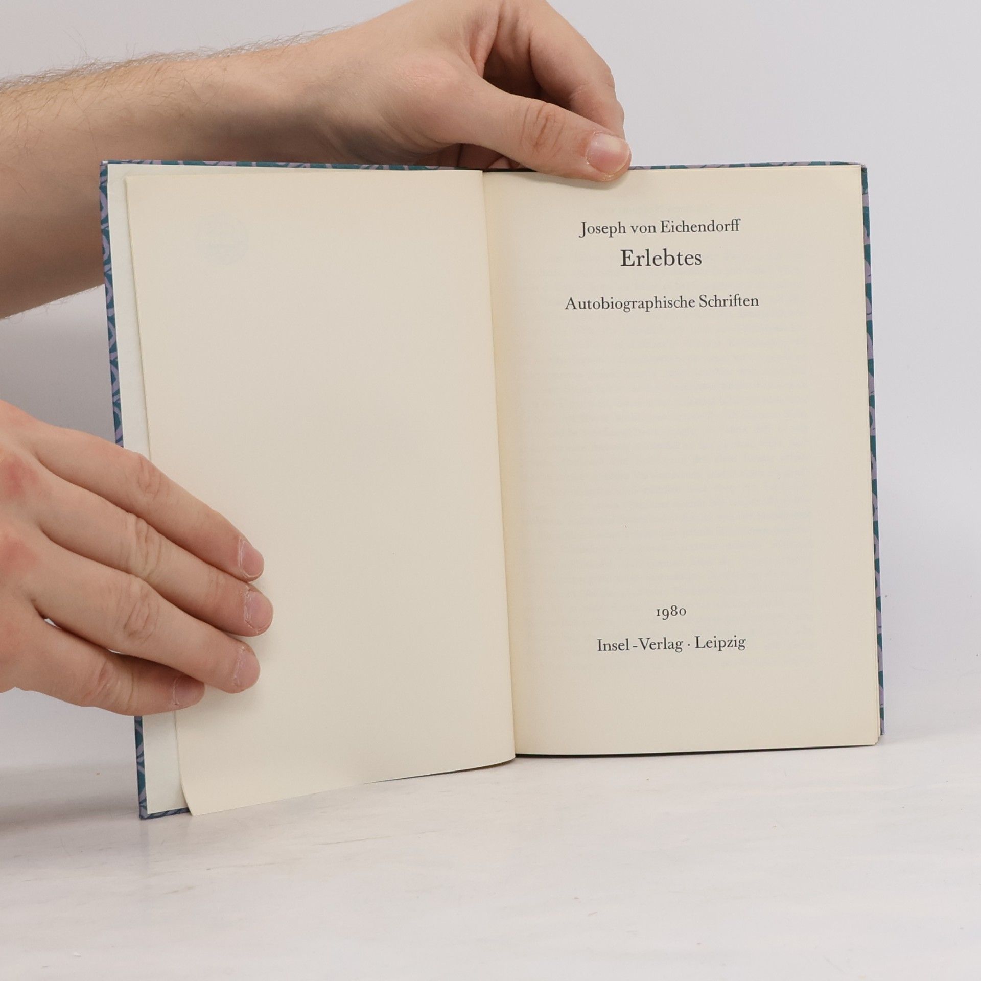Joseph von Eichendorff Erlebtes Autobiographische Schriften