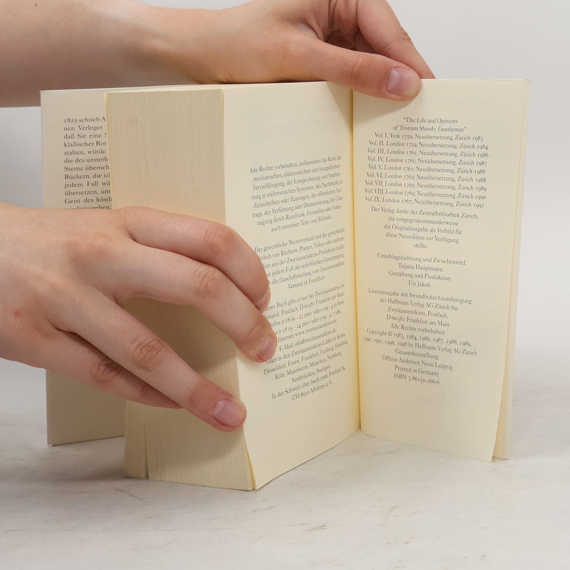 Laurence Sterne Leben und Ansichten von Tristram Shandy, Gentleman
