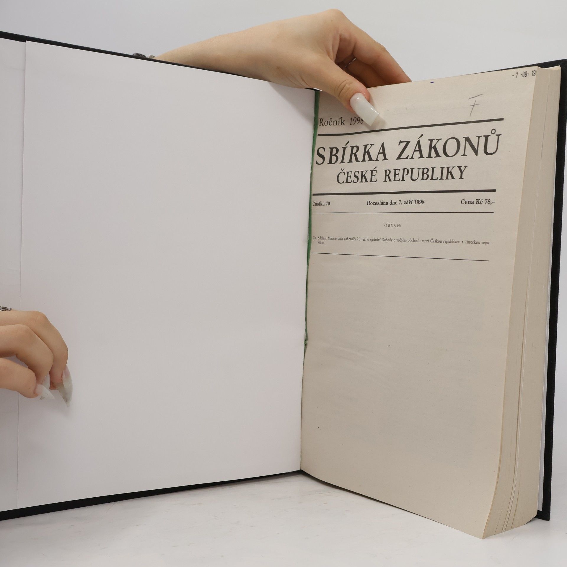 Kolektiv autorů Sbírka zákonů ČR 1998 V.