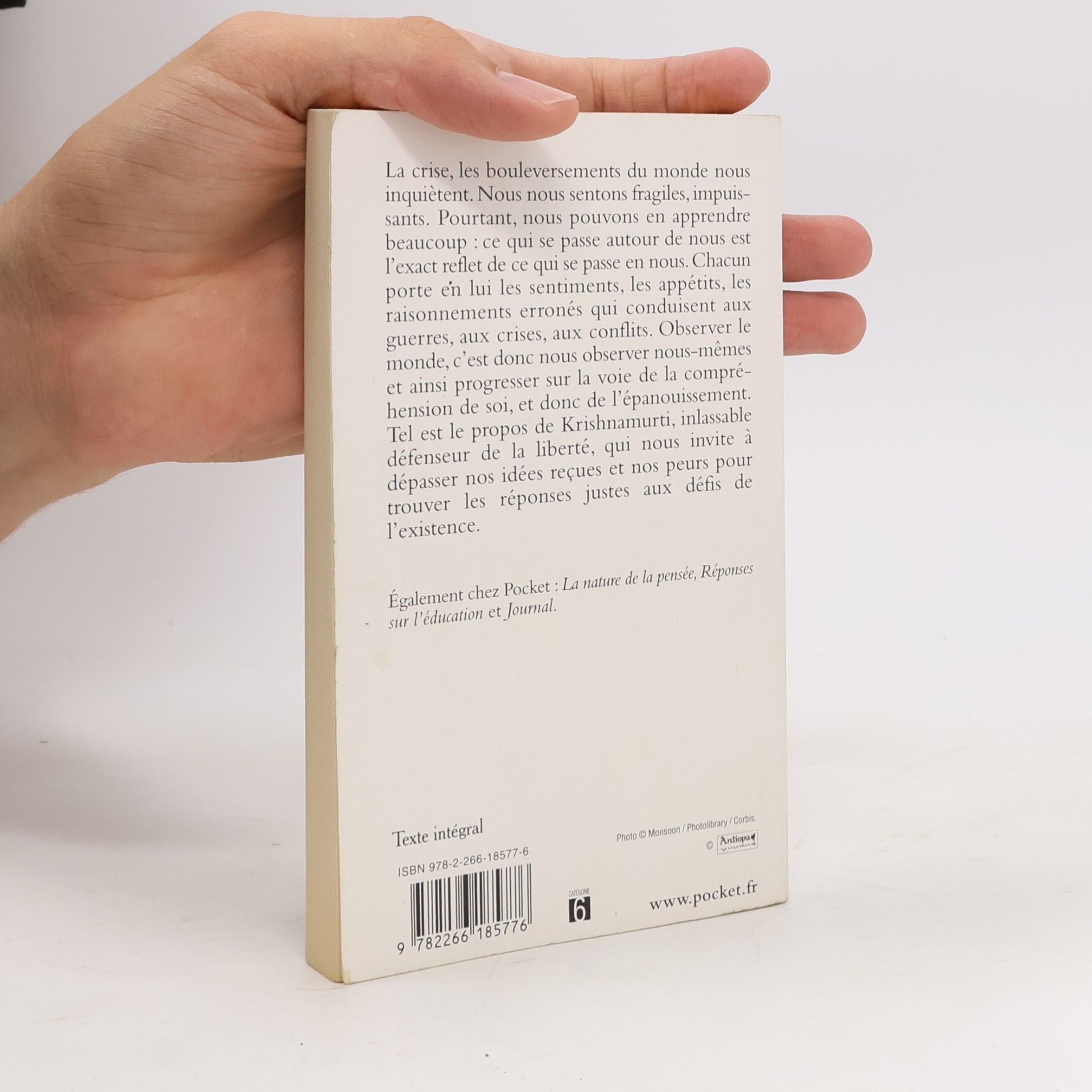 Jiddu Krishnamurti Vivre dans un monde en crise