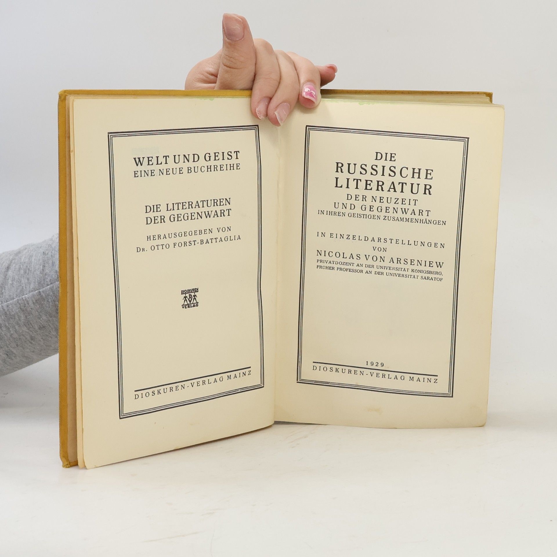 Nicolas von Arseniew Die russische Literatur der Neuzeit und Gegenwart in ihren geistigen Zusammenhängen