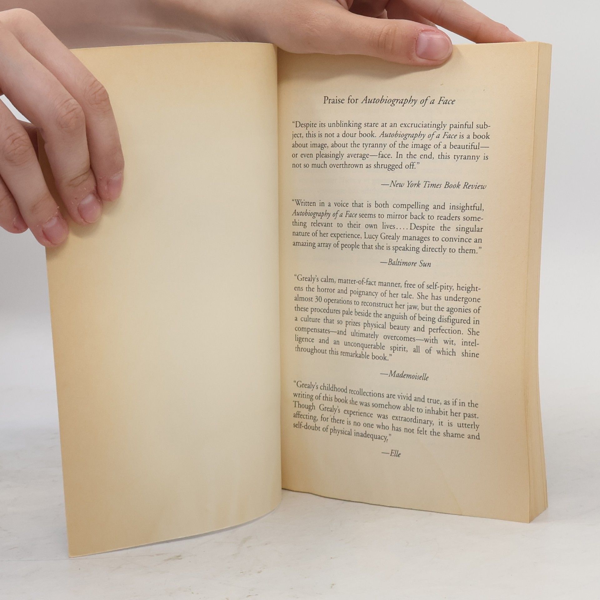 Lucy Grealy Autobiography of a Face