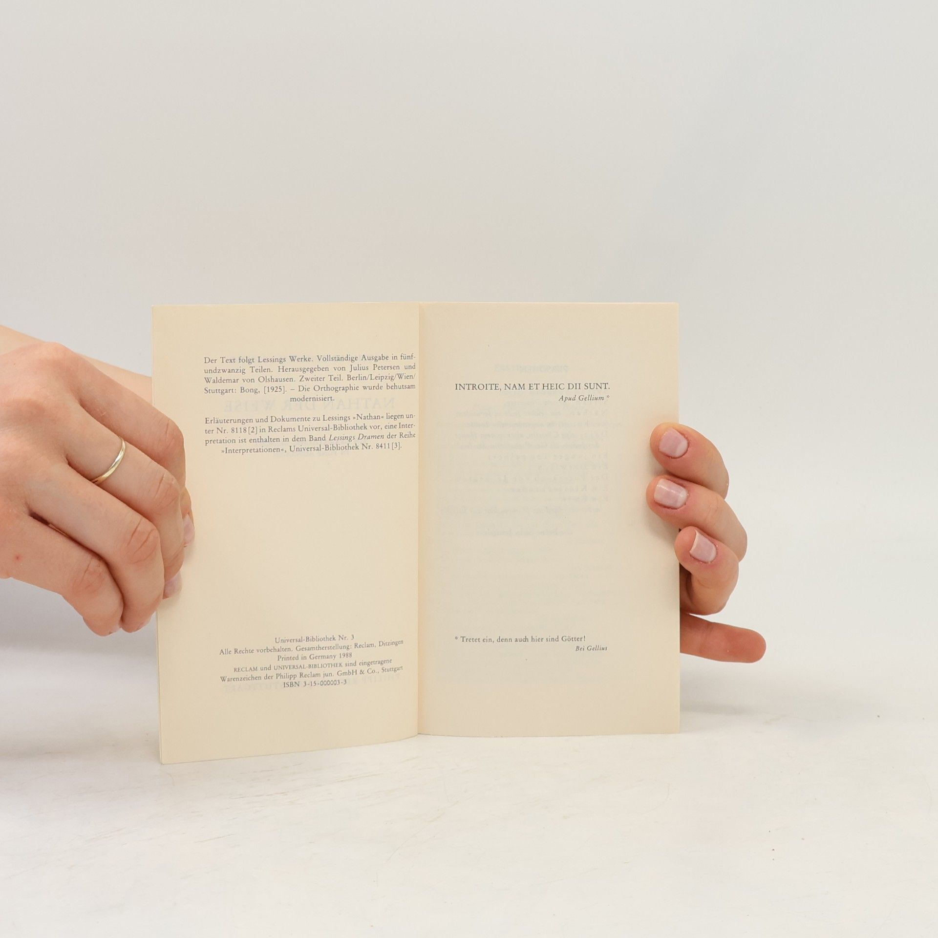 Gotthold Ephraim Lessing Nathan der Weise