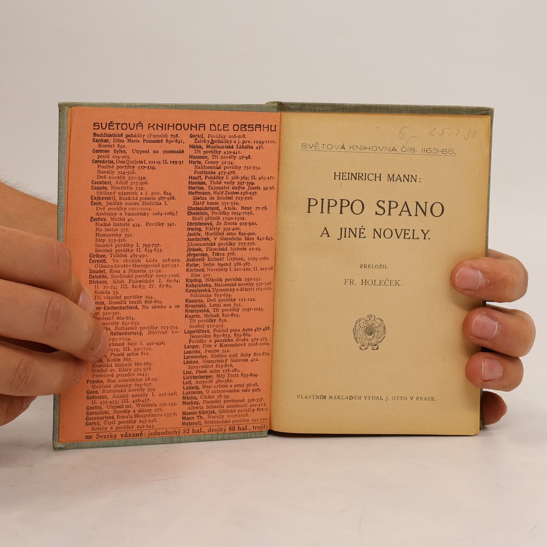 Heinrich Mann Pippo Spano a jiné novely