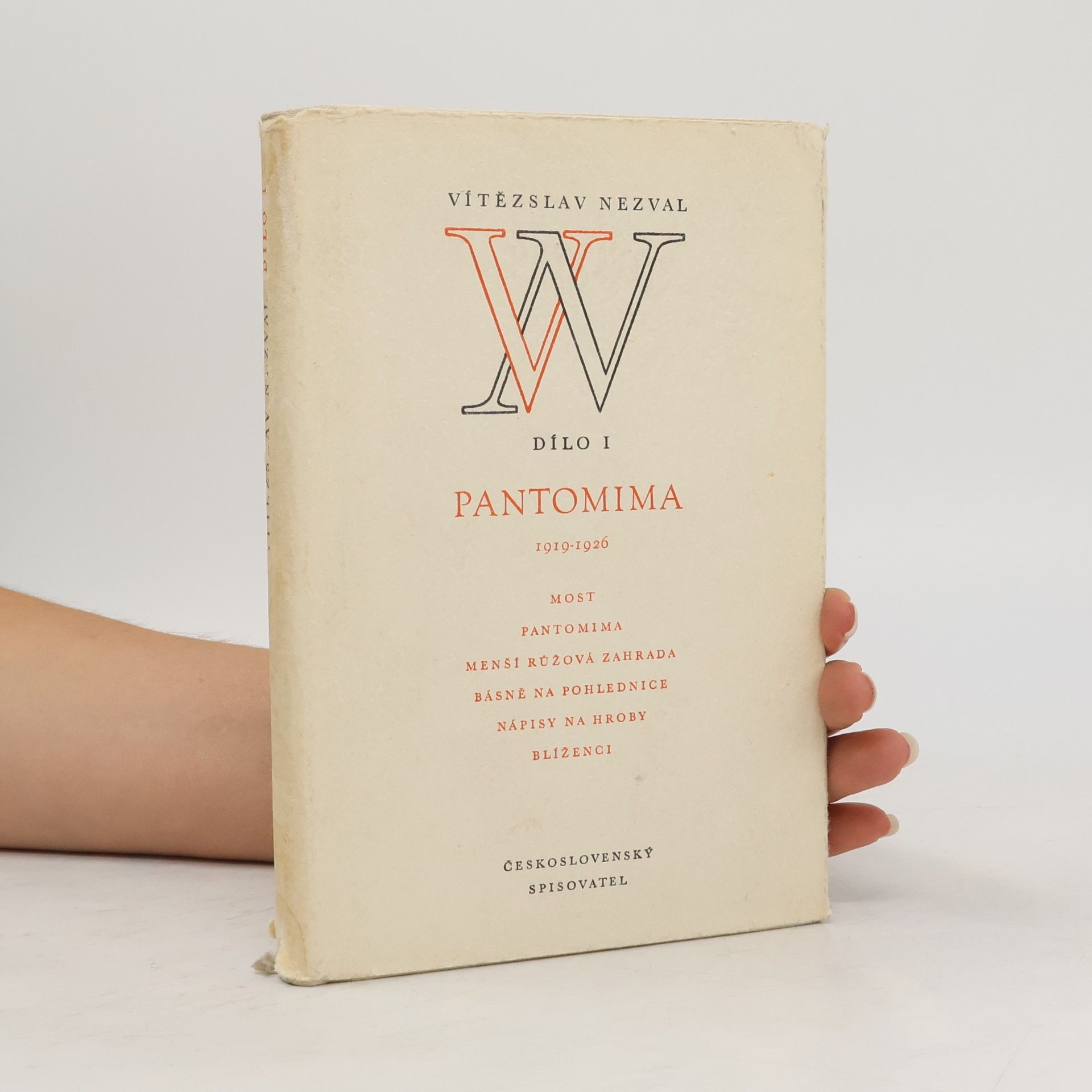 Vítězslav Nezval Dílo I. Pantomima