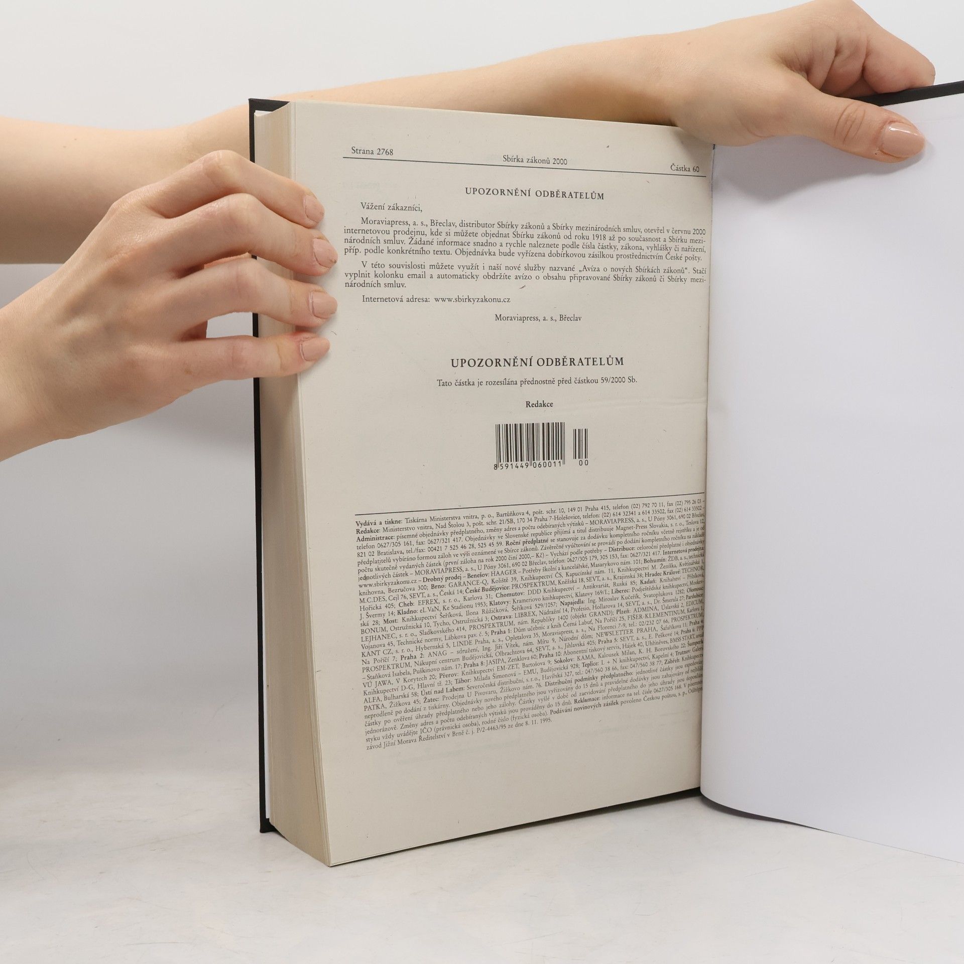 Kolektiv autorů Sbírka zákonů 38-60/2000